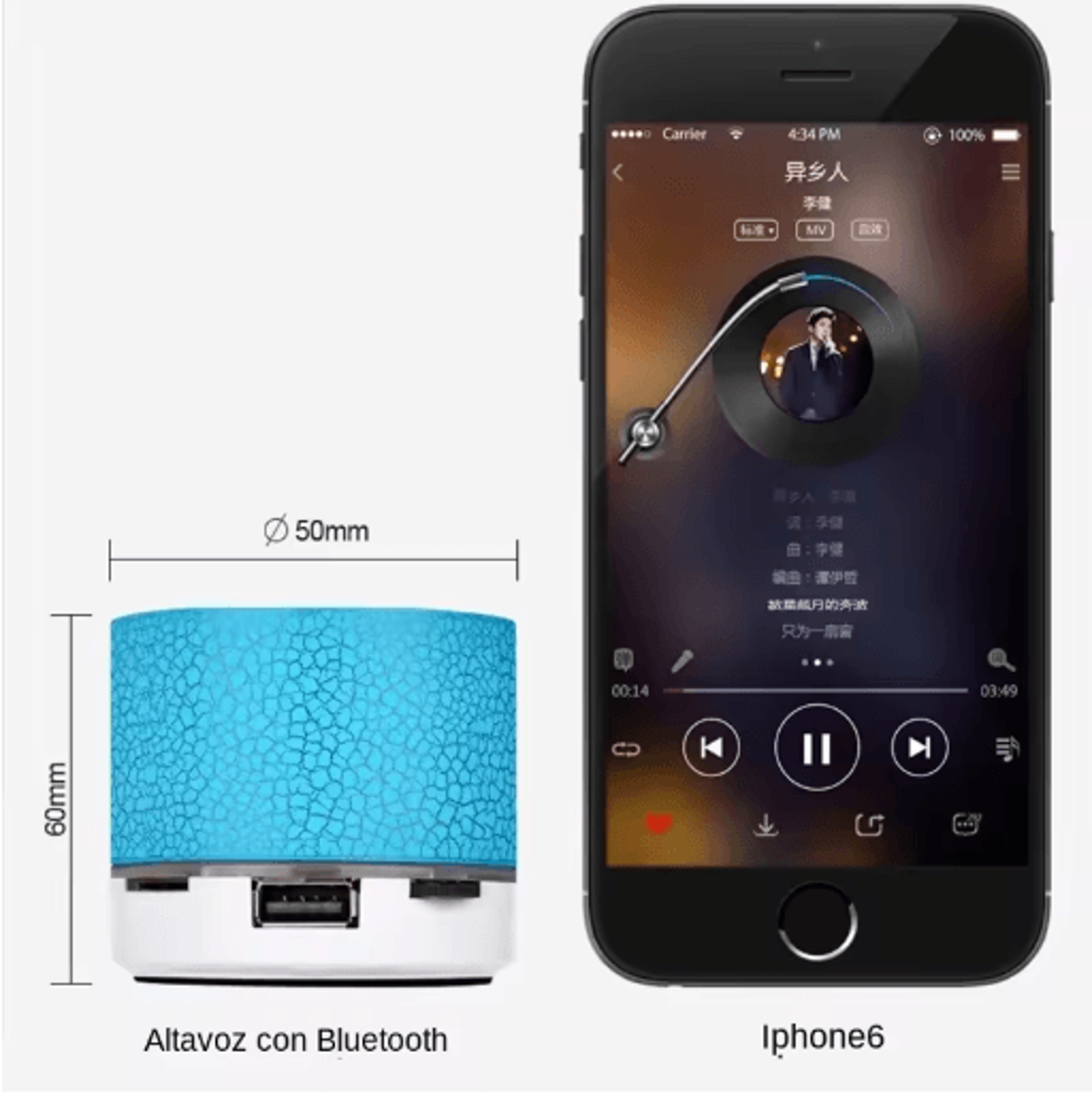 LED Light Crack Bluetooth Speaker Portable Wireless Sound Box For Outdoor Music 6