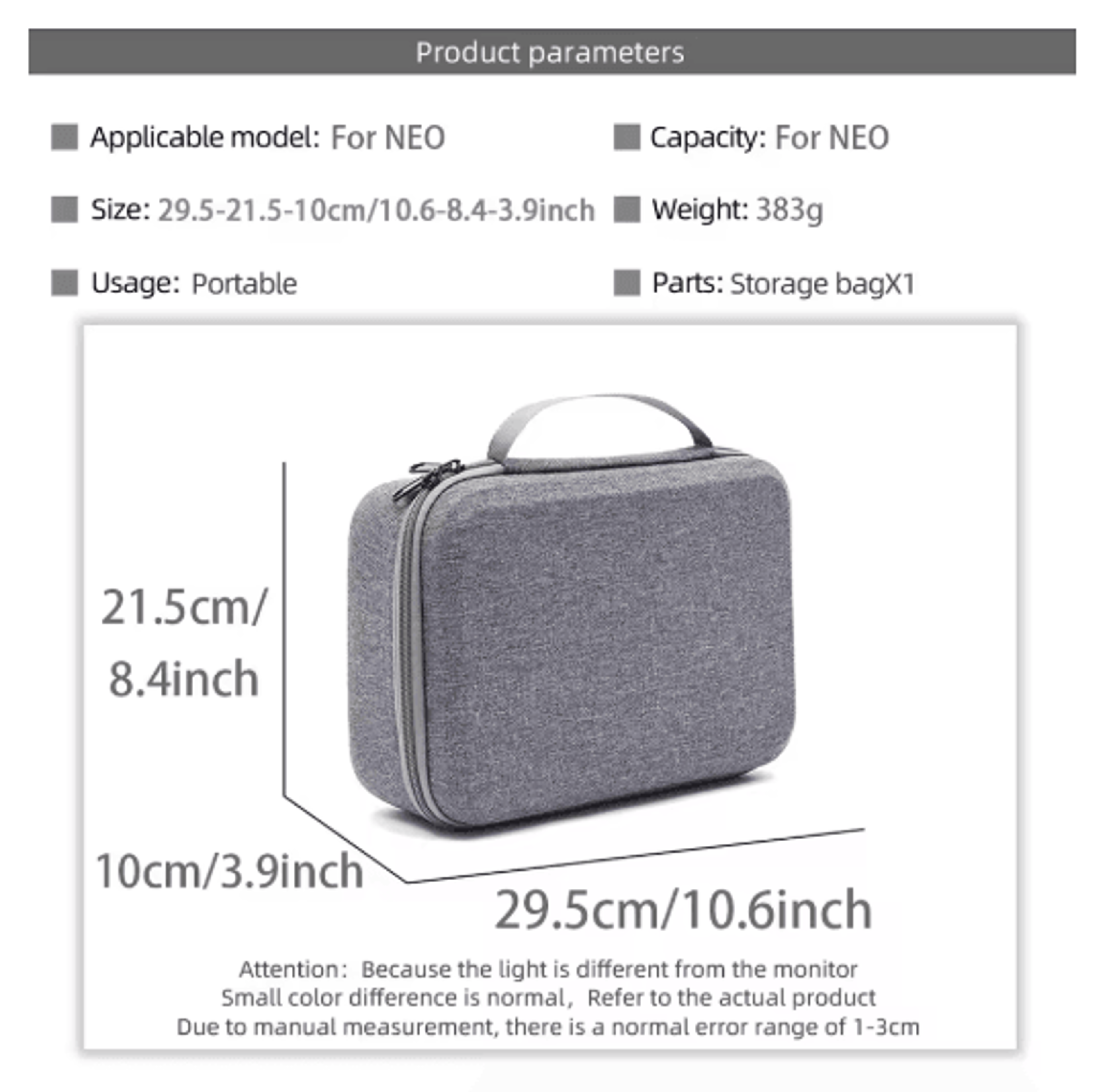 Shockproof Carrying Case For DJI NEO RC N3 Waterproof Storage Bag For Drone And Accessories 0