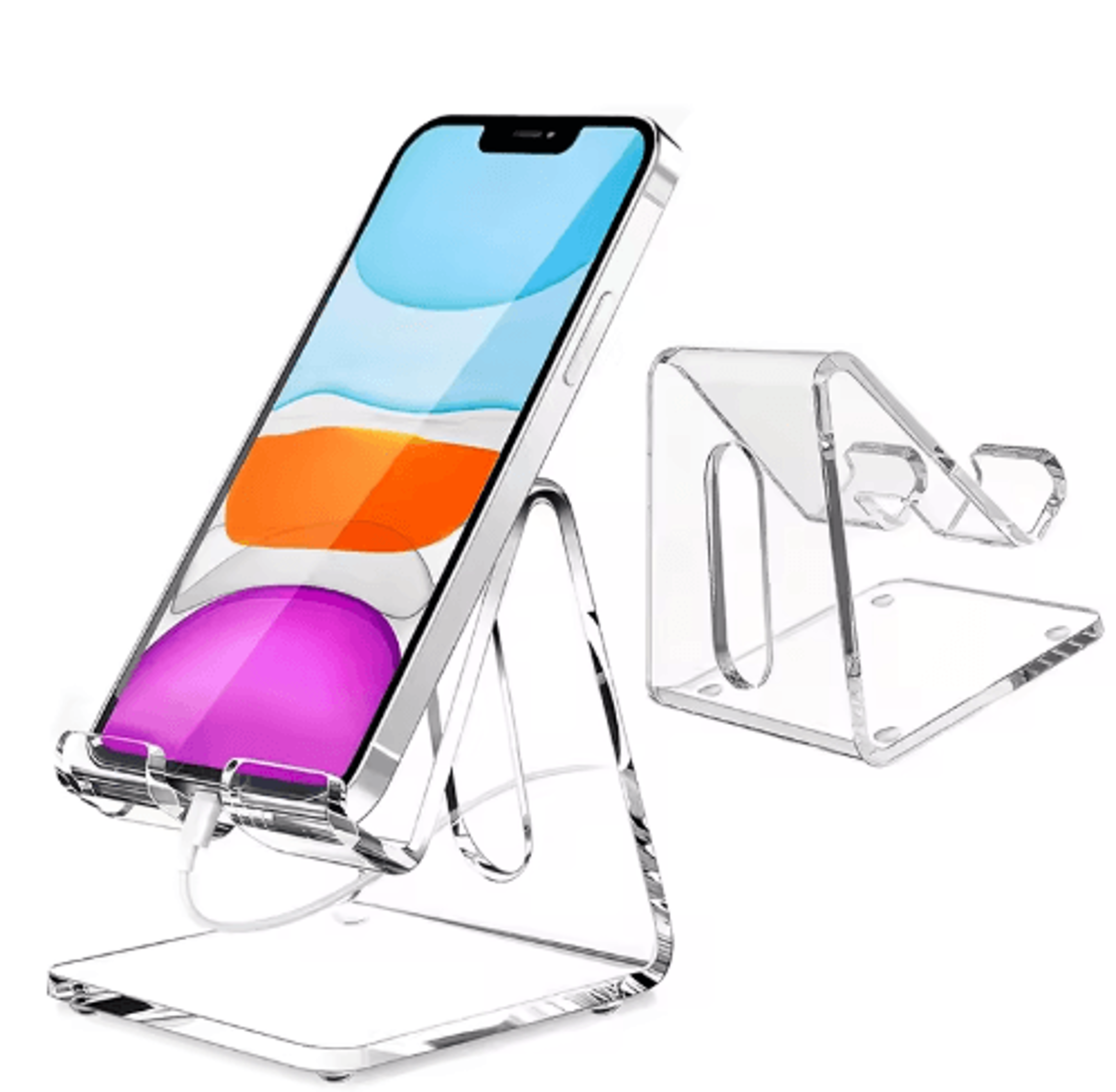 Acrylic Transparent Phone Stand  Portable Desktop Holder For Phones  Tablets 0