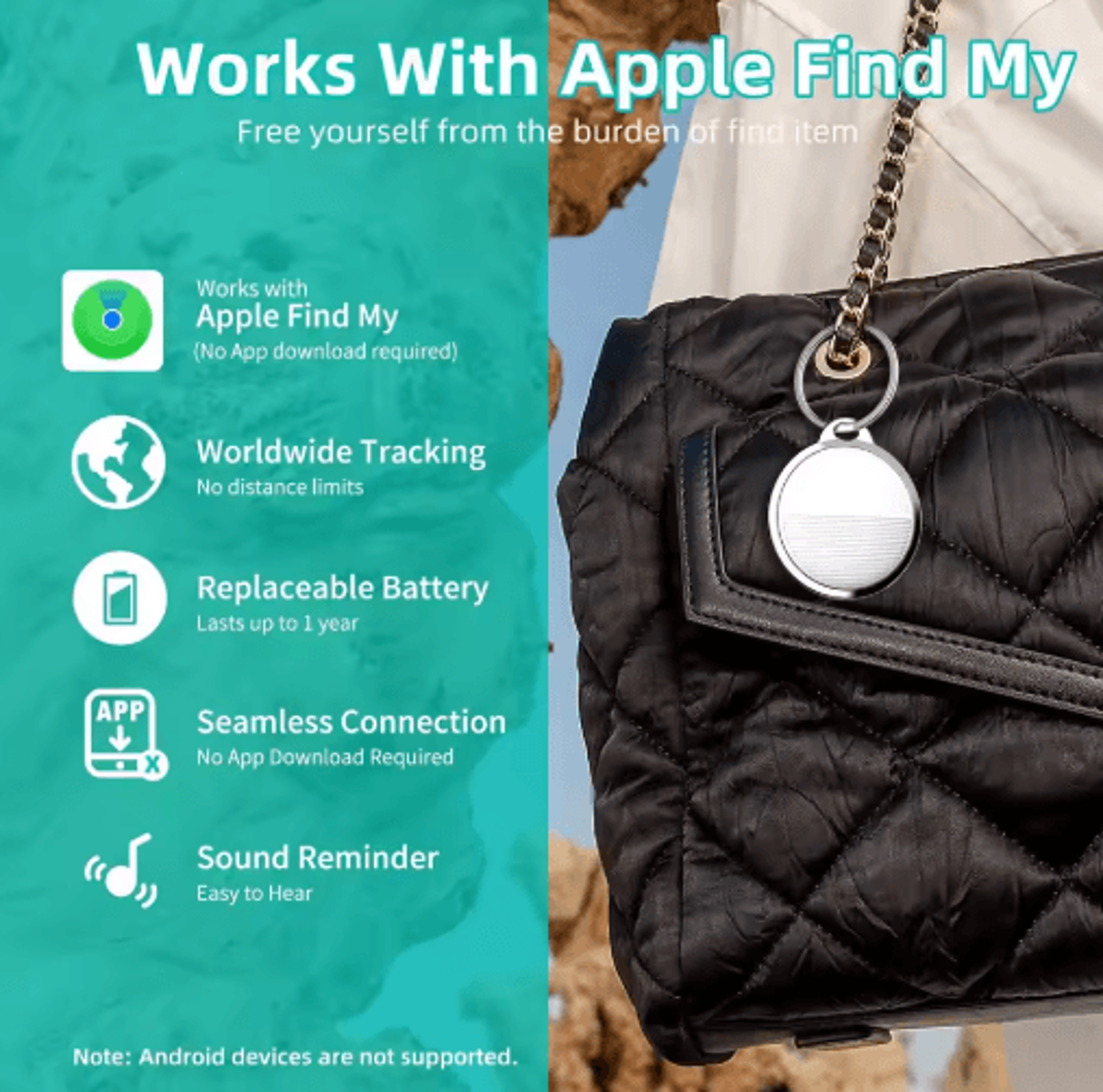 Mini Global GPS Keys Finder Find My App Compatible AntiLost Tracker Apple Tag Replacement 10