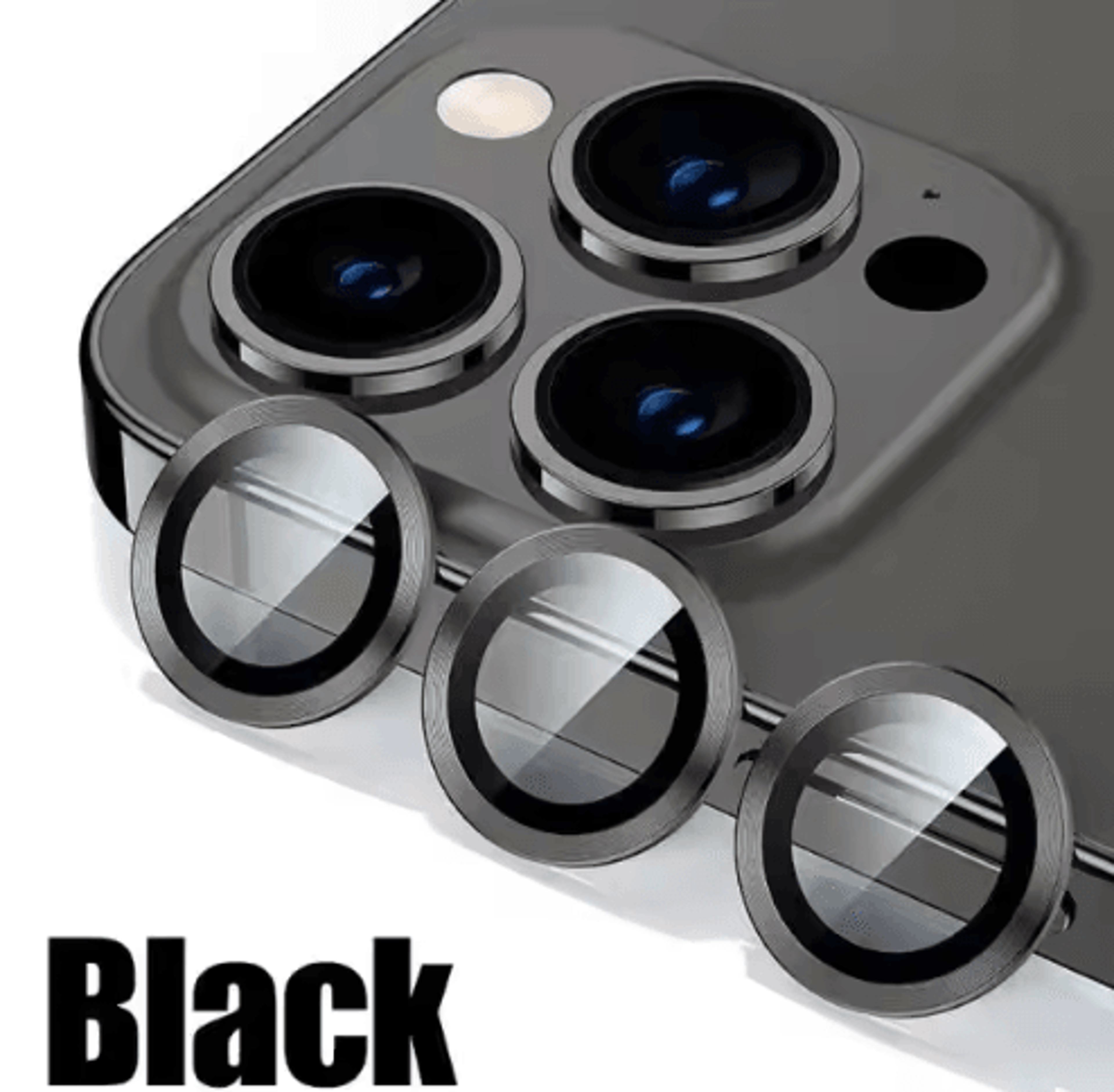 3Piece Tempered Glass  Metal Camera Lens Protector For IPhone 9