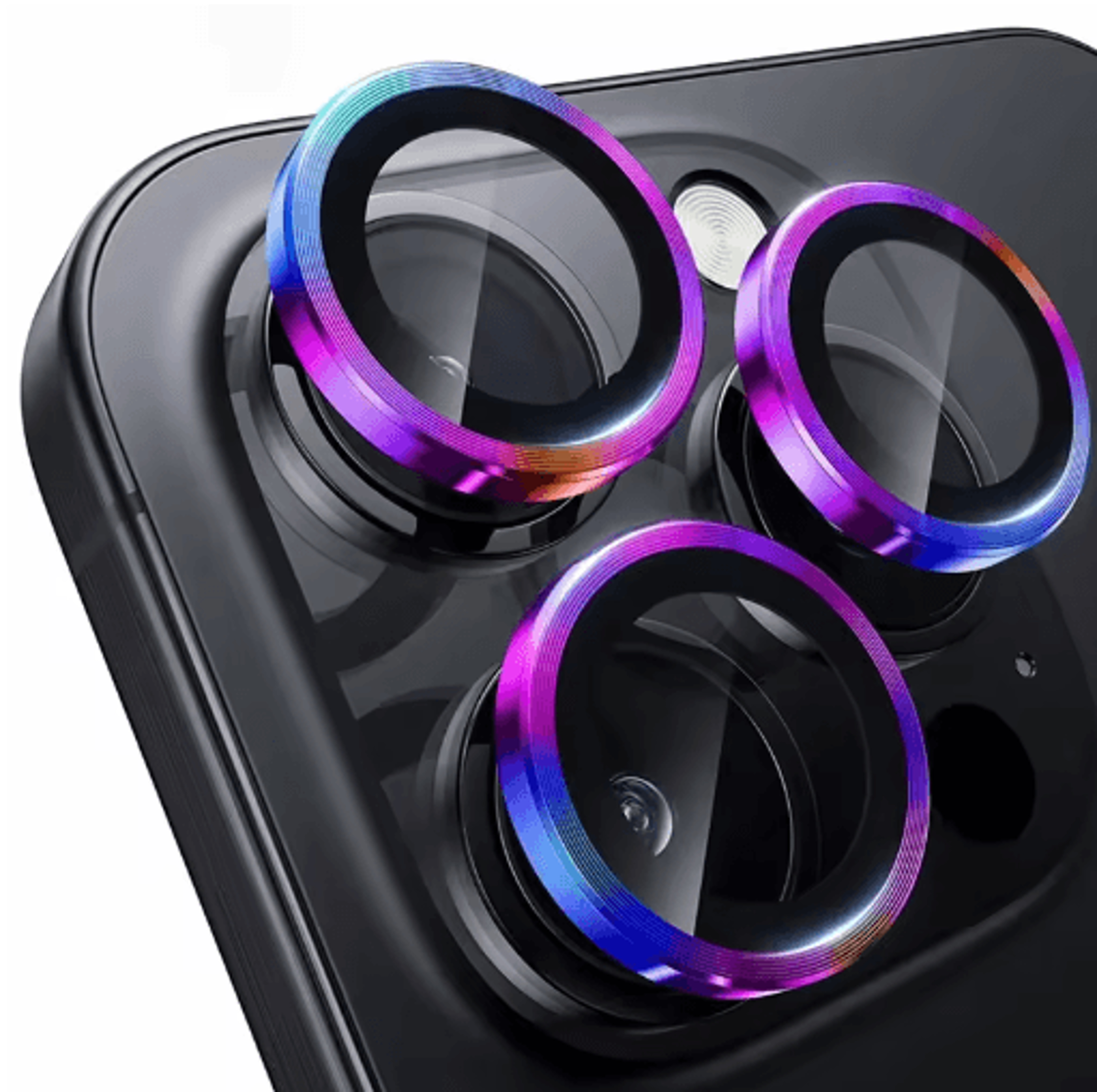 3Piece Tempered Glass  Metal Camera Lens Protector For IPhone 0