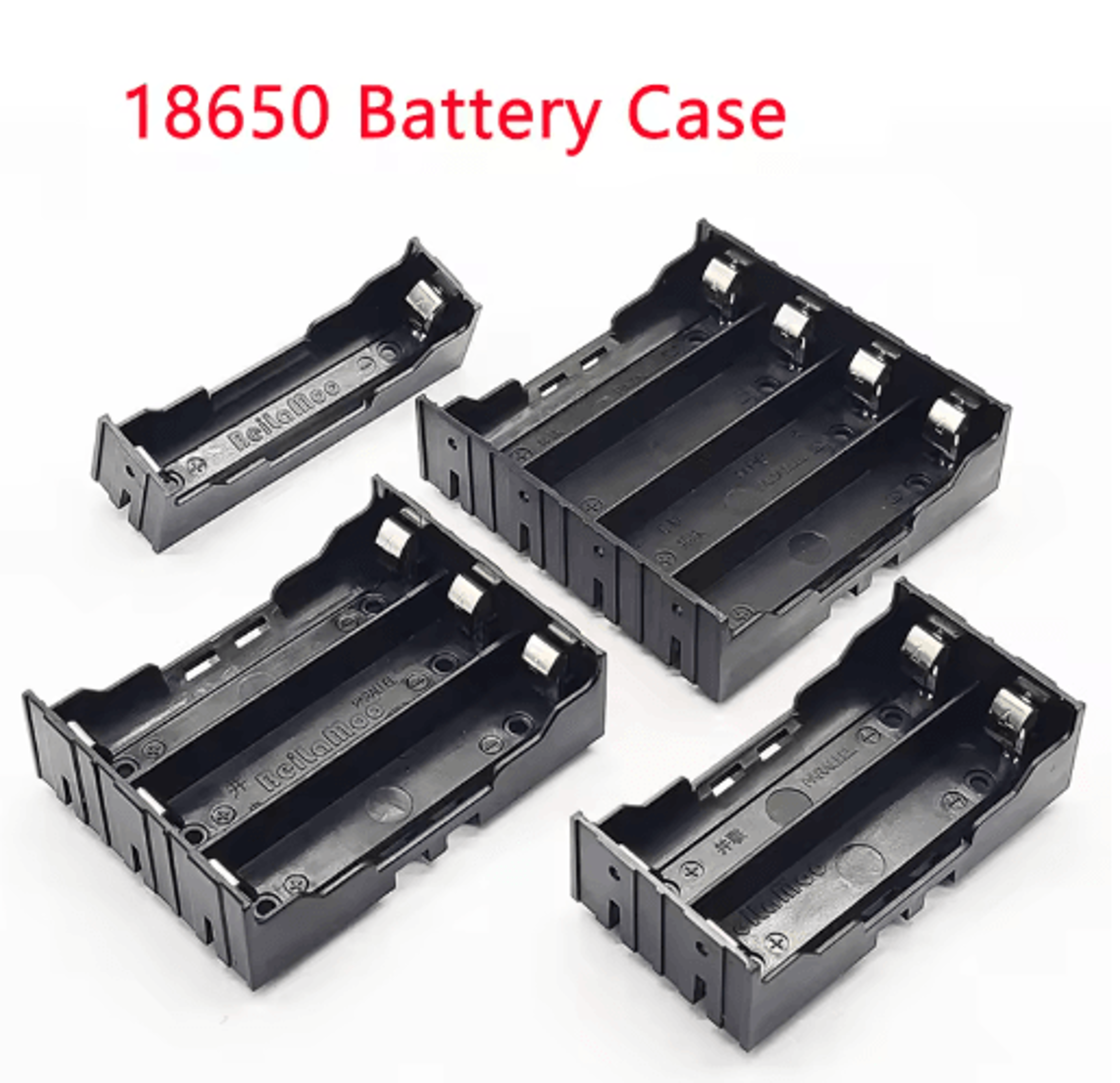 DIY ABS 18650 Battery Storage Case With Hard Pin 14 Slot Options 9