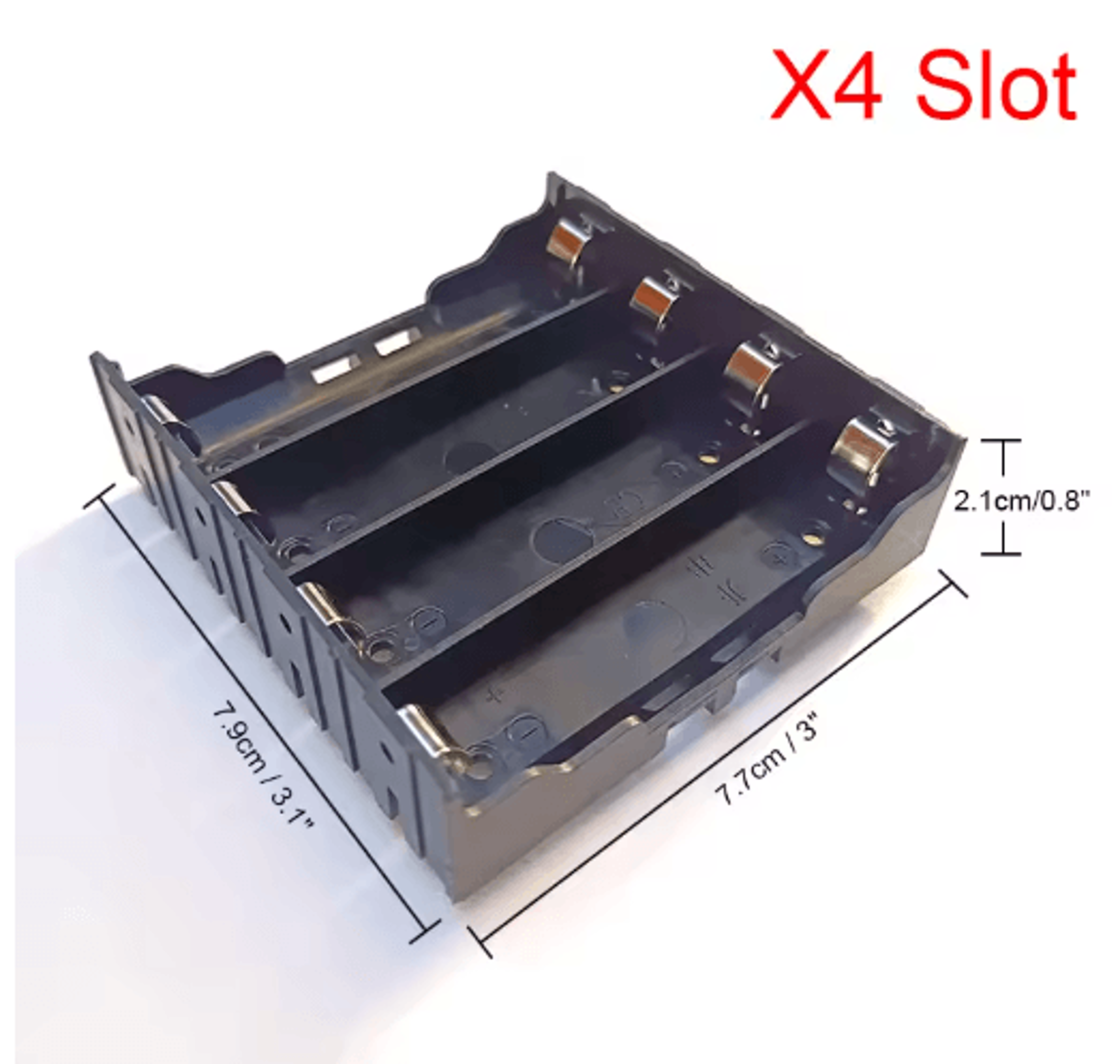 DIY ABS 18650 Battery Storage Case With Hard Pin 14 Slot Options 6