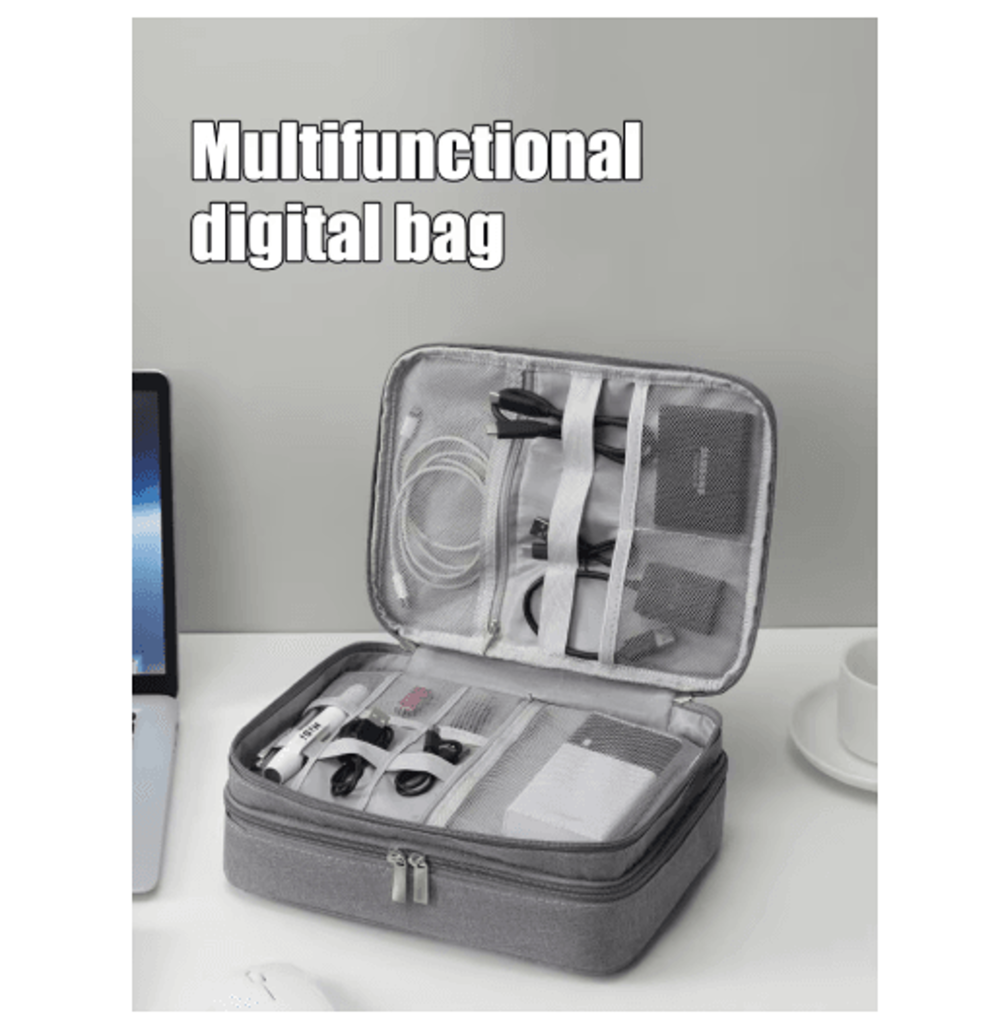 Multifunctional Digital Organizer Bag For Cables Headphones And Electronics 6