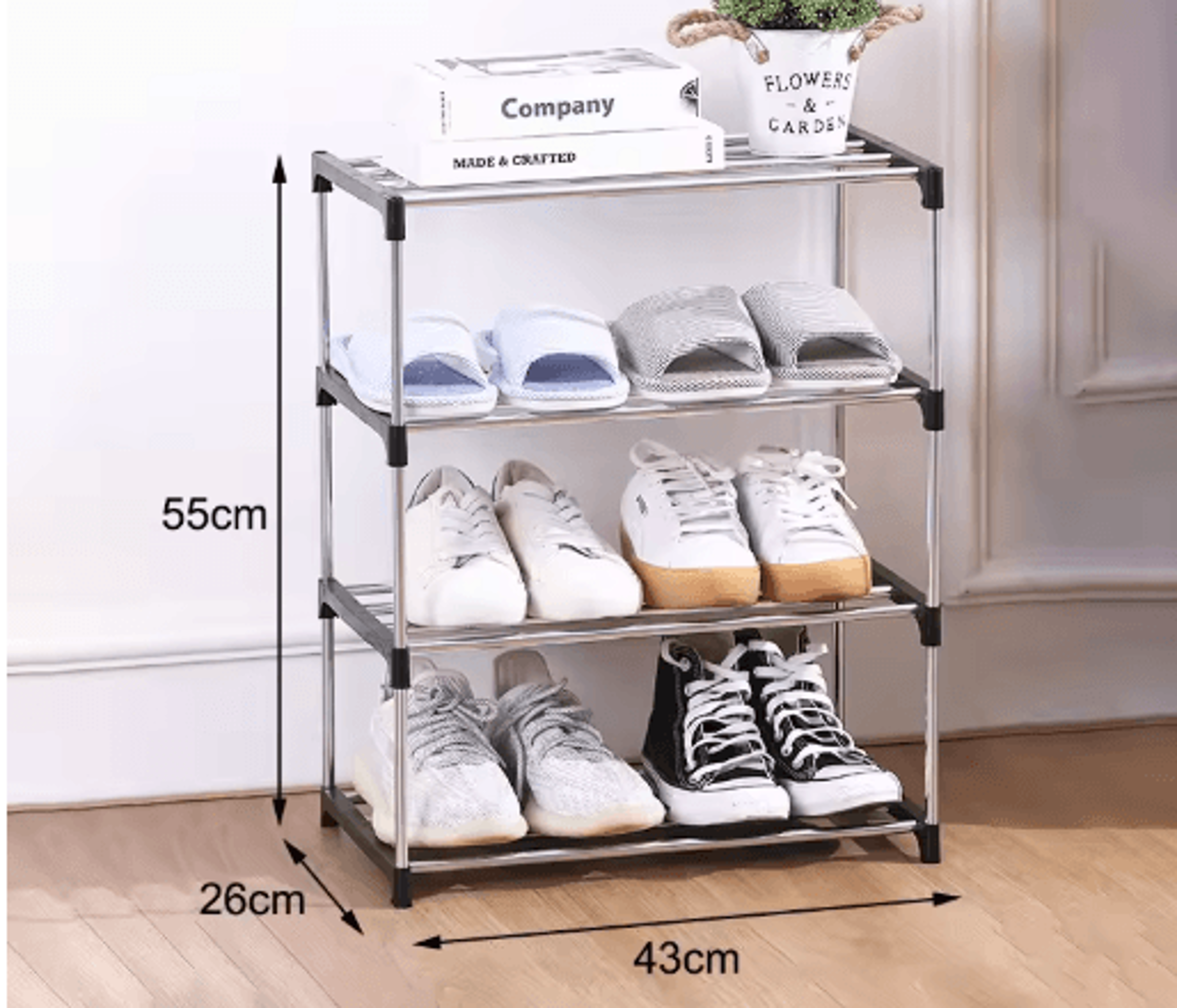 3 To 4 Layer SpaceSaving Shoe Rack Multi Tier Household Storage Organizer 0