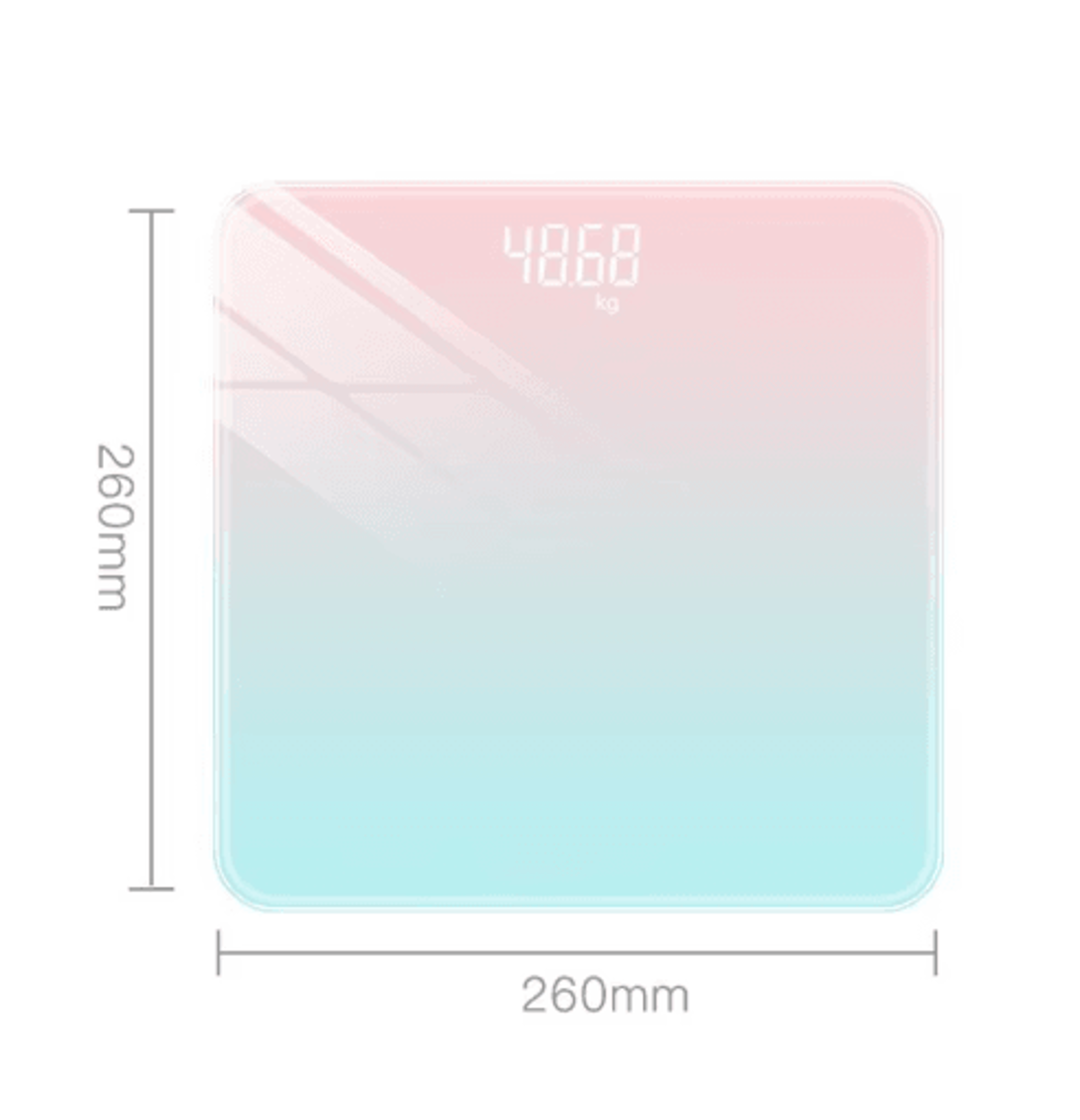 Gradient Glass Digital Weight Scale With Intelligent LCD Display 3