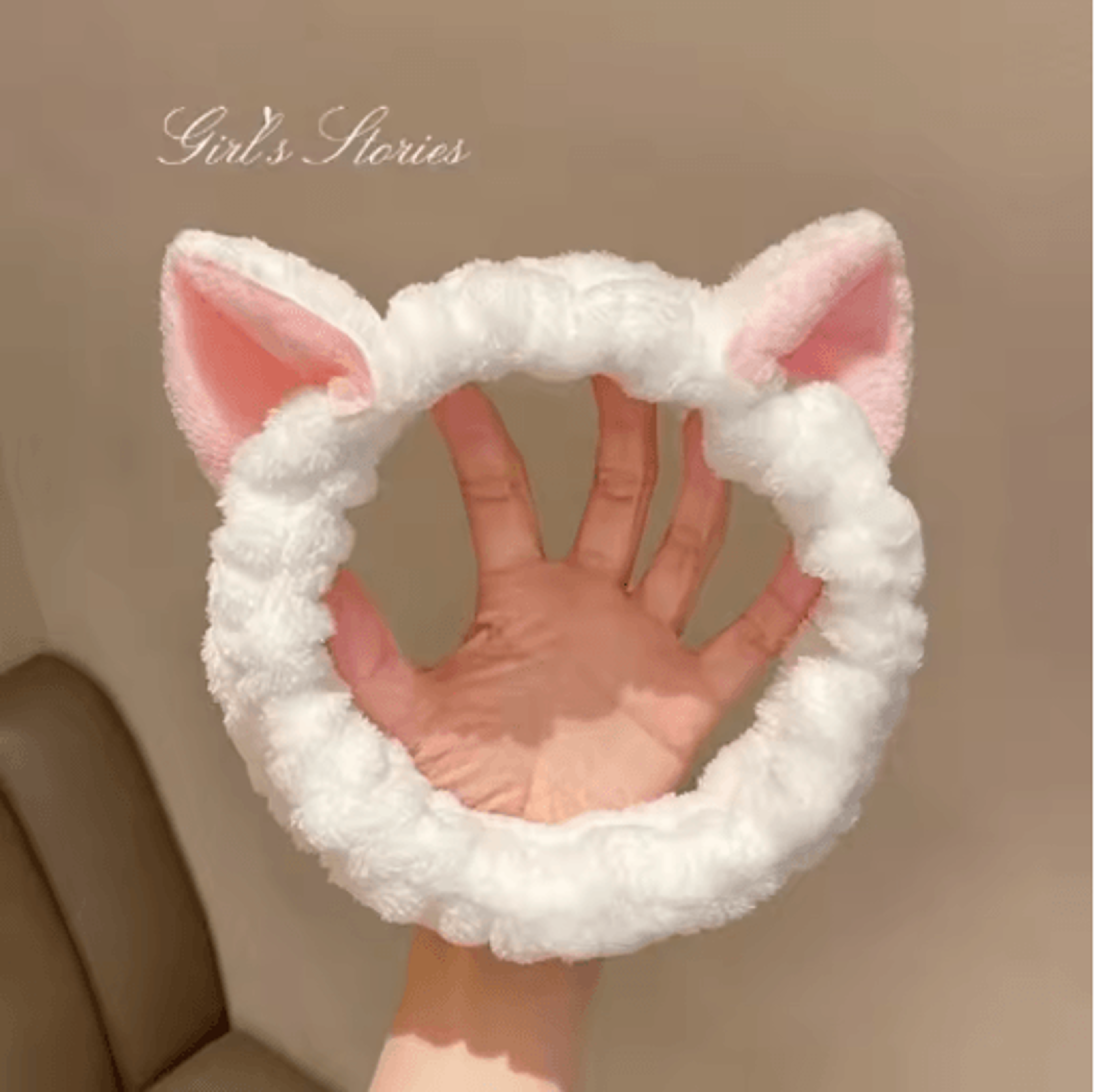 Cat Coral Plush Hairband Cute Soft Bow Headband For Face Wash And Makeup 2