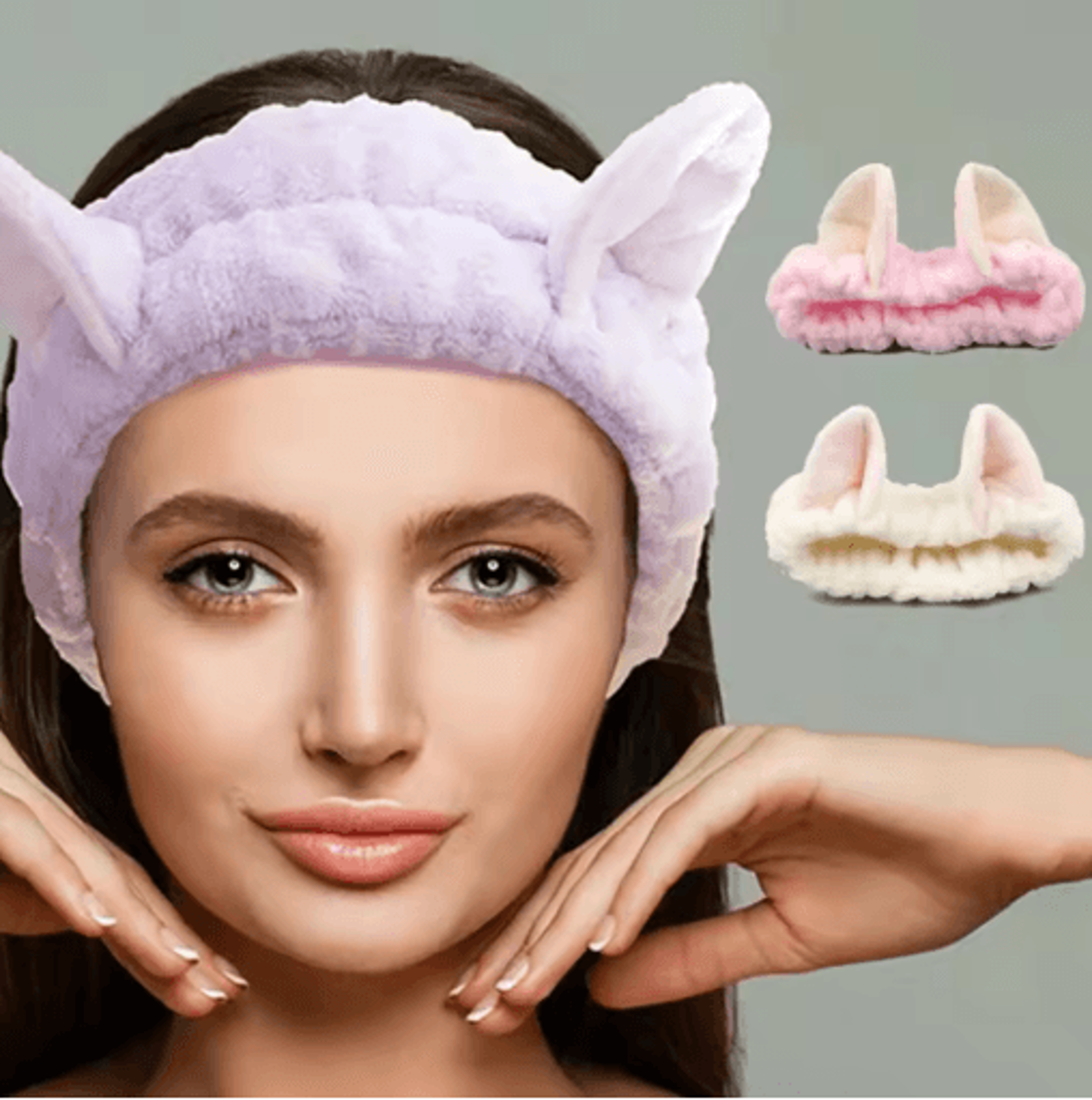Cat Coral Plush Hairband Cute Soft Bow Headband For Face Wash And Makeup 0