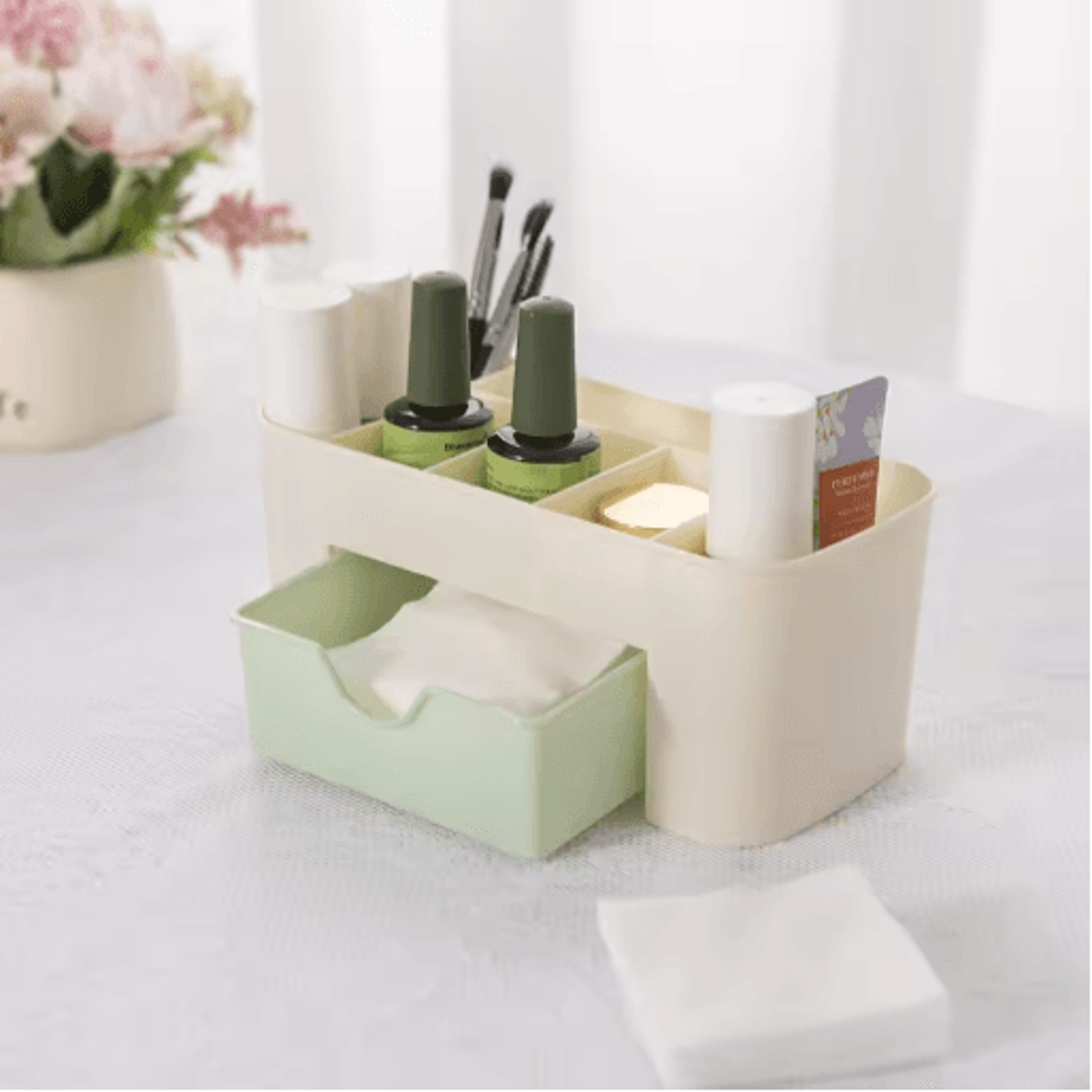 Multifunctional Nail And Cosmetic Storage Box Desktop Organizer For Beauty Accessories 7