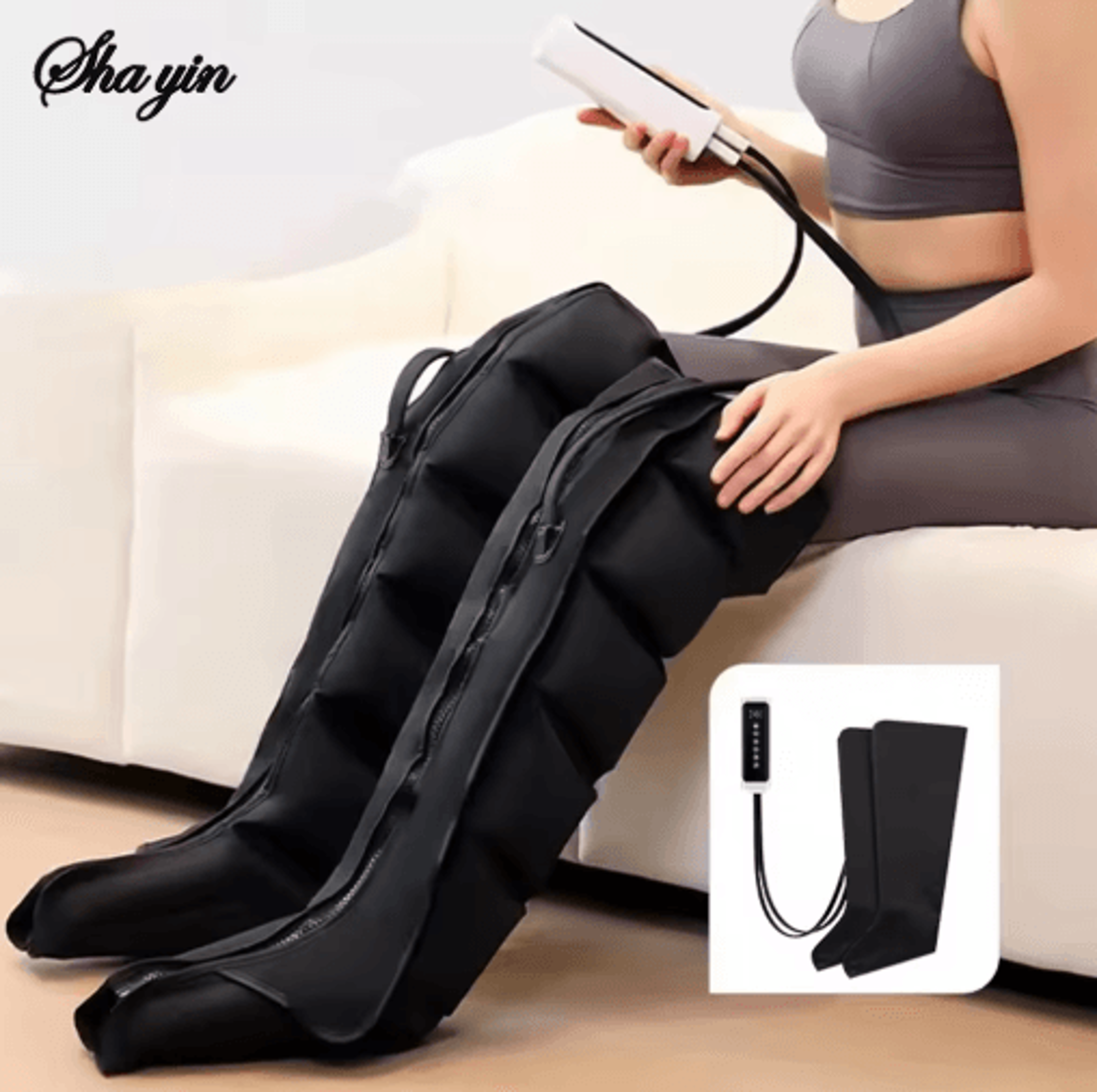 6Airbag Air Compression Massage Boots Pneumatic Leg Circulation  Relaxation System 0