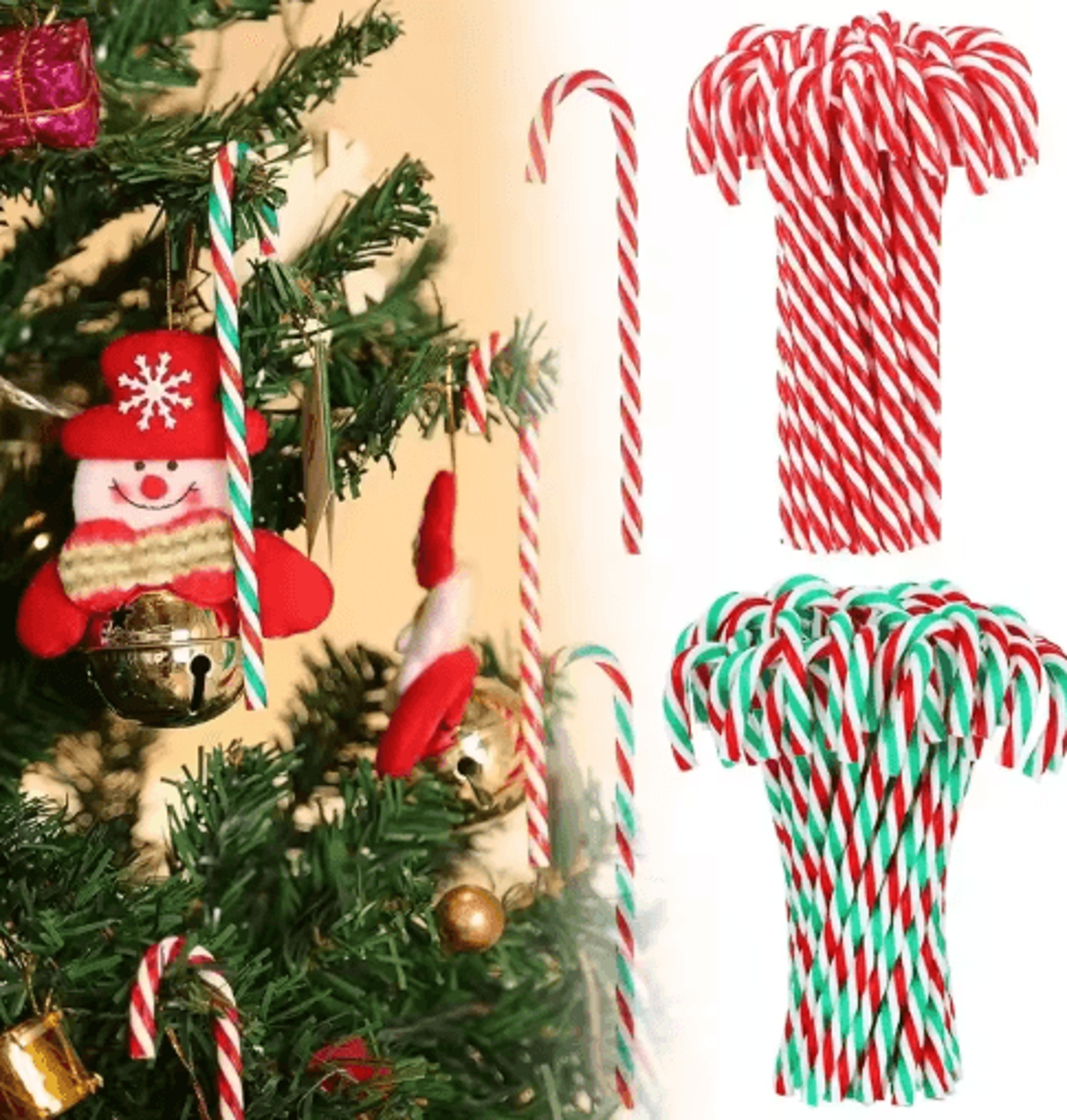 Christmas Candy Cane Acrylic Ornaments  Festive Xmas Tree Hanging Pendants 0