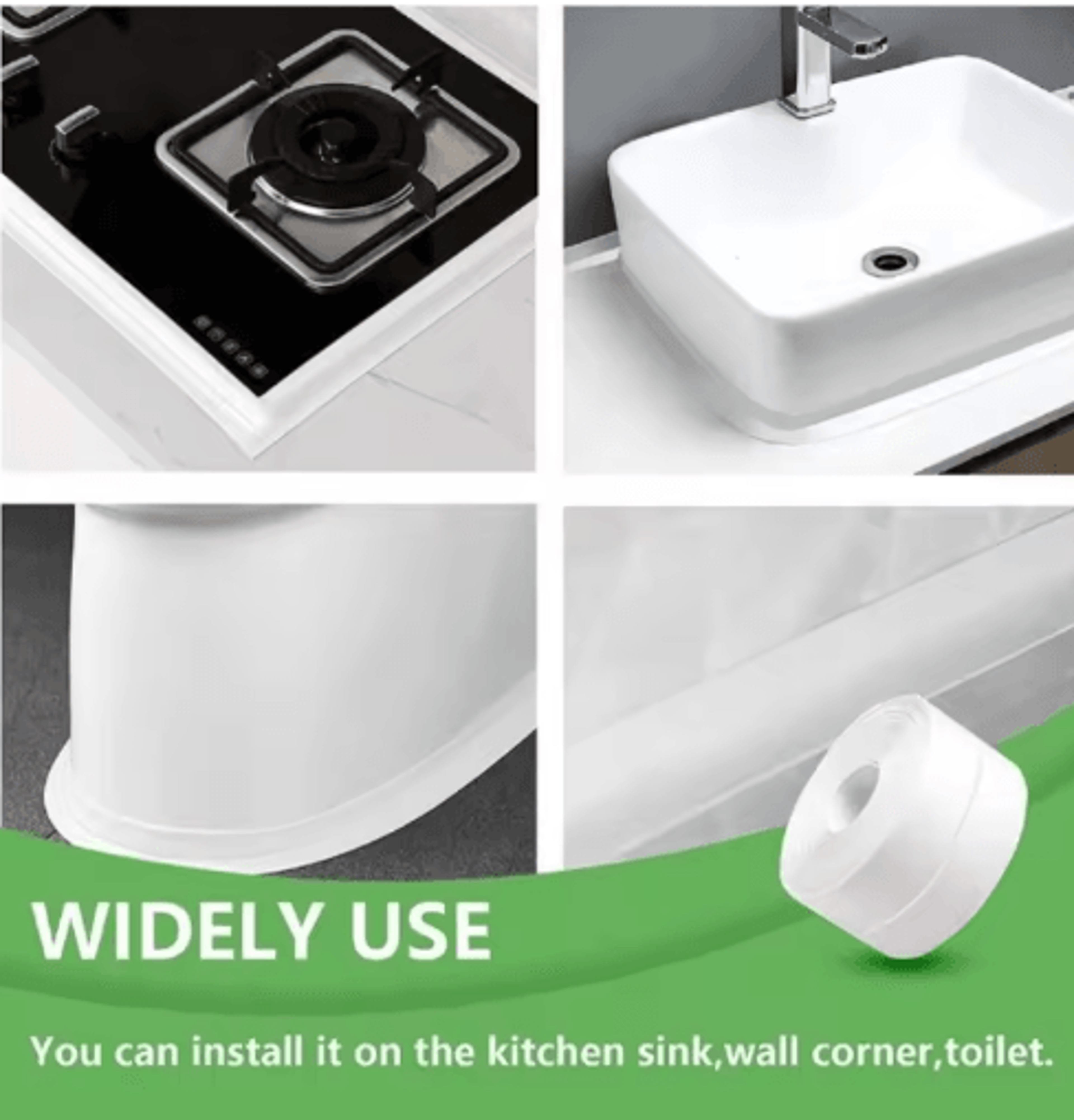 Bathroom Waterproof Sealing Tape  PVC Adhesive Sink  Edge Sealing Strip 5
