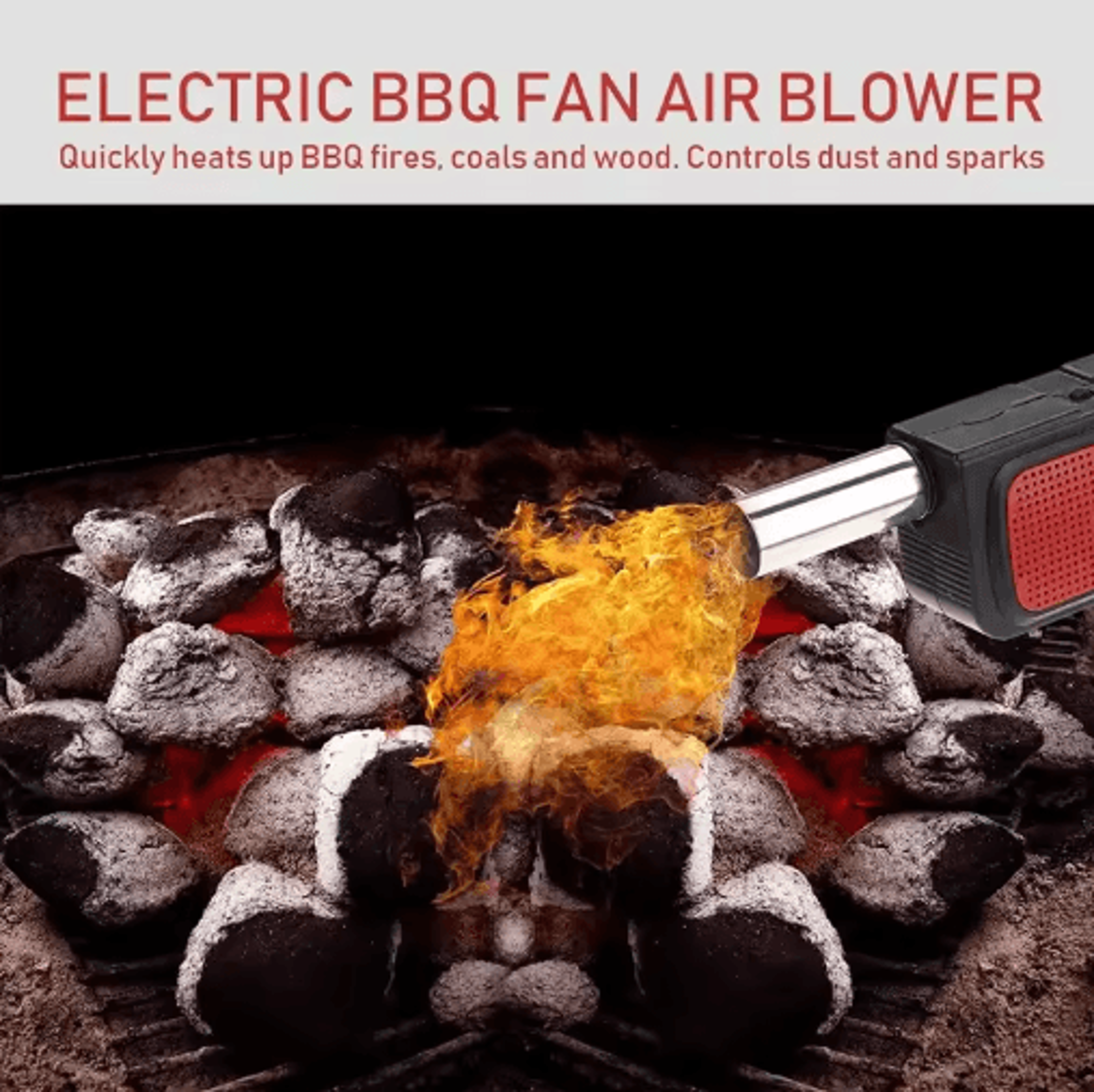 Portable Electric BBQ Air Blower  Handheld Charcoal Grill Fan For Camping  Picnics 5