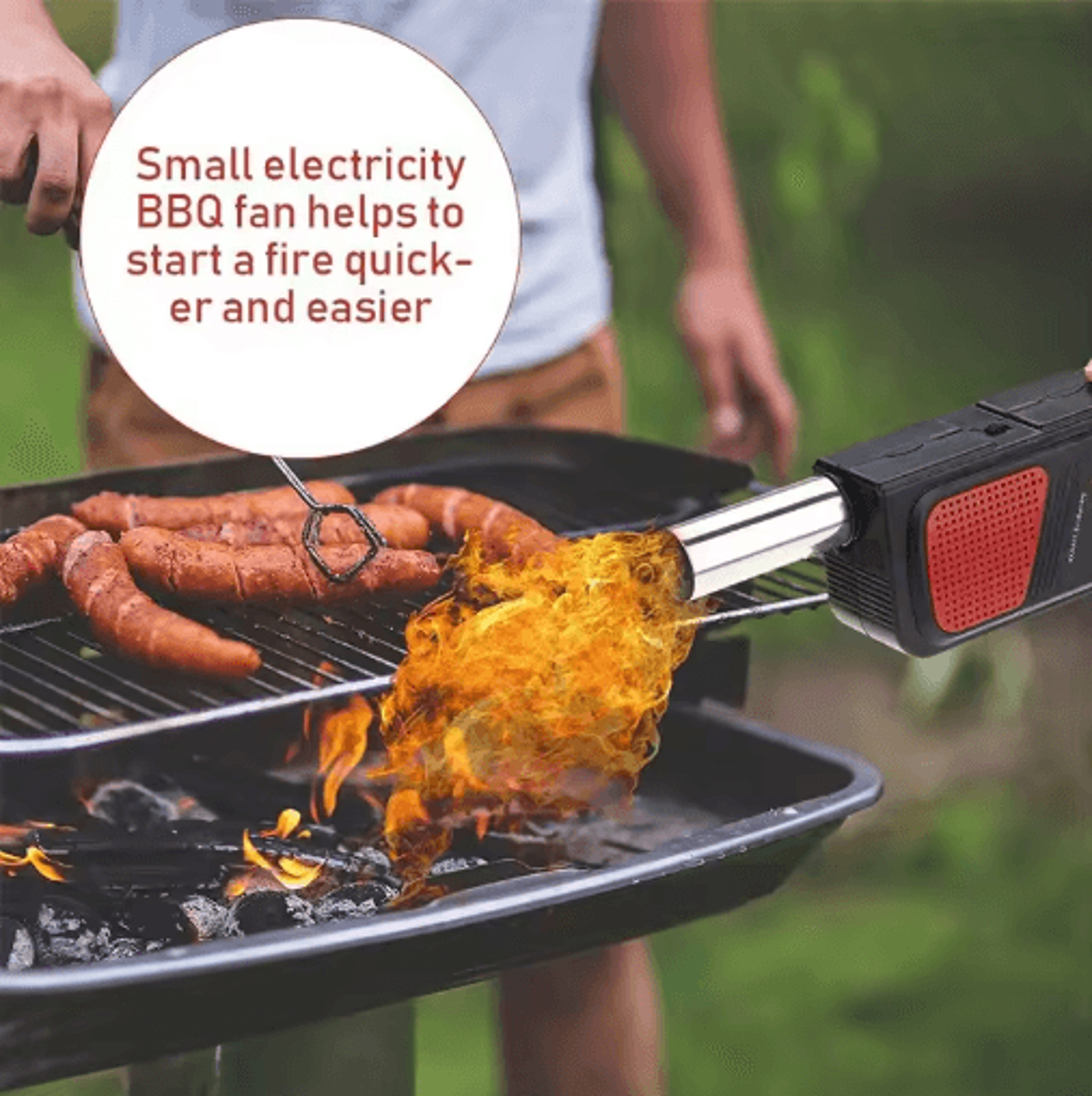 Portable Electric BBQ Air Blower  Handheld Charcoal Grill Fan For Camping  Picnics 6