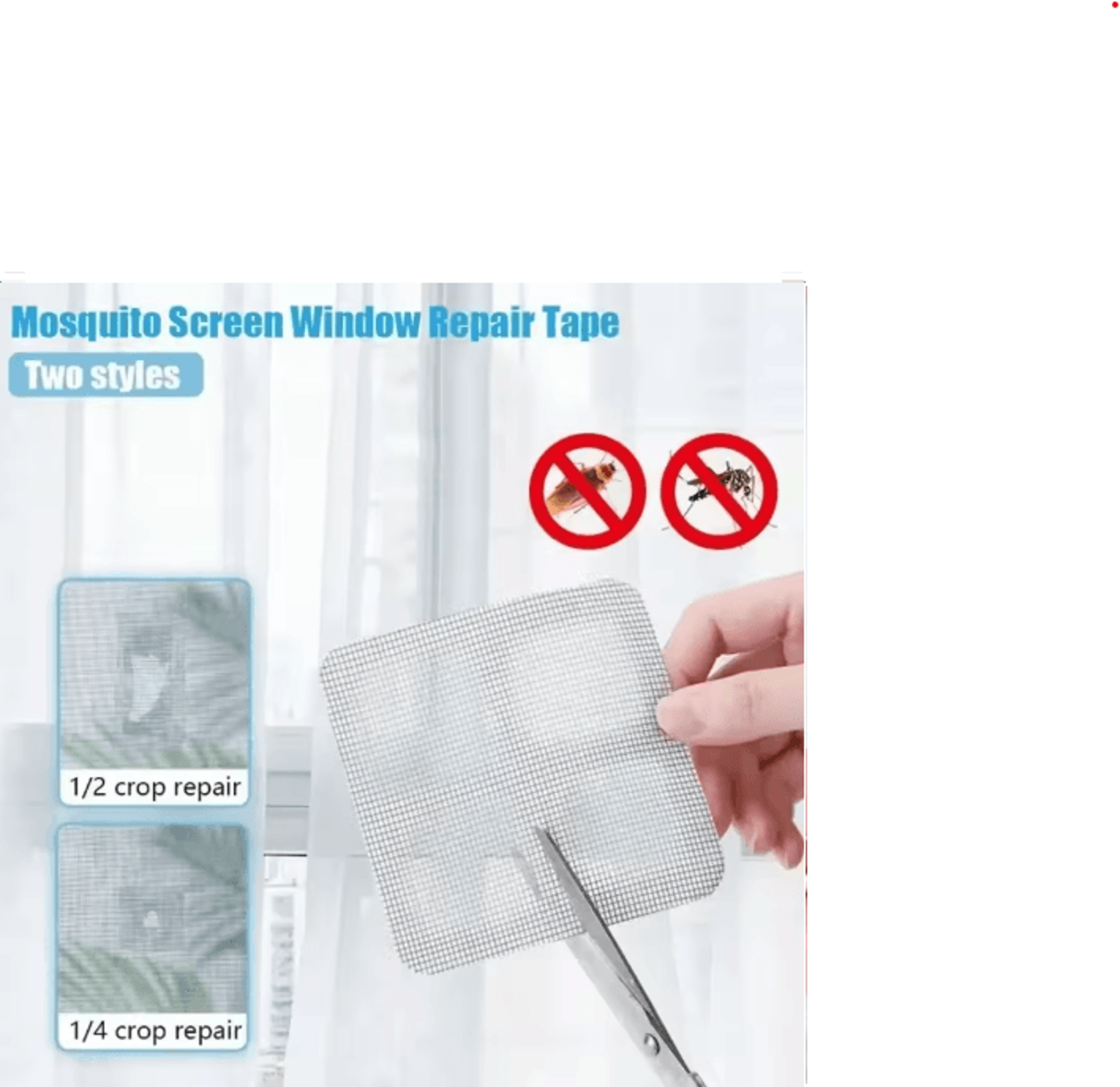 Self Adhesive Screen Repair Tape Durable Window Mesh Patch For Mosquito Net Fixing 8