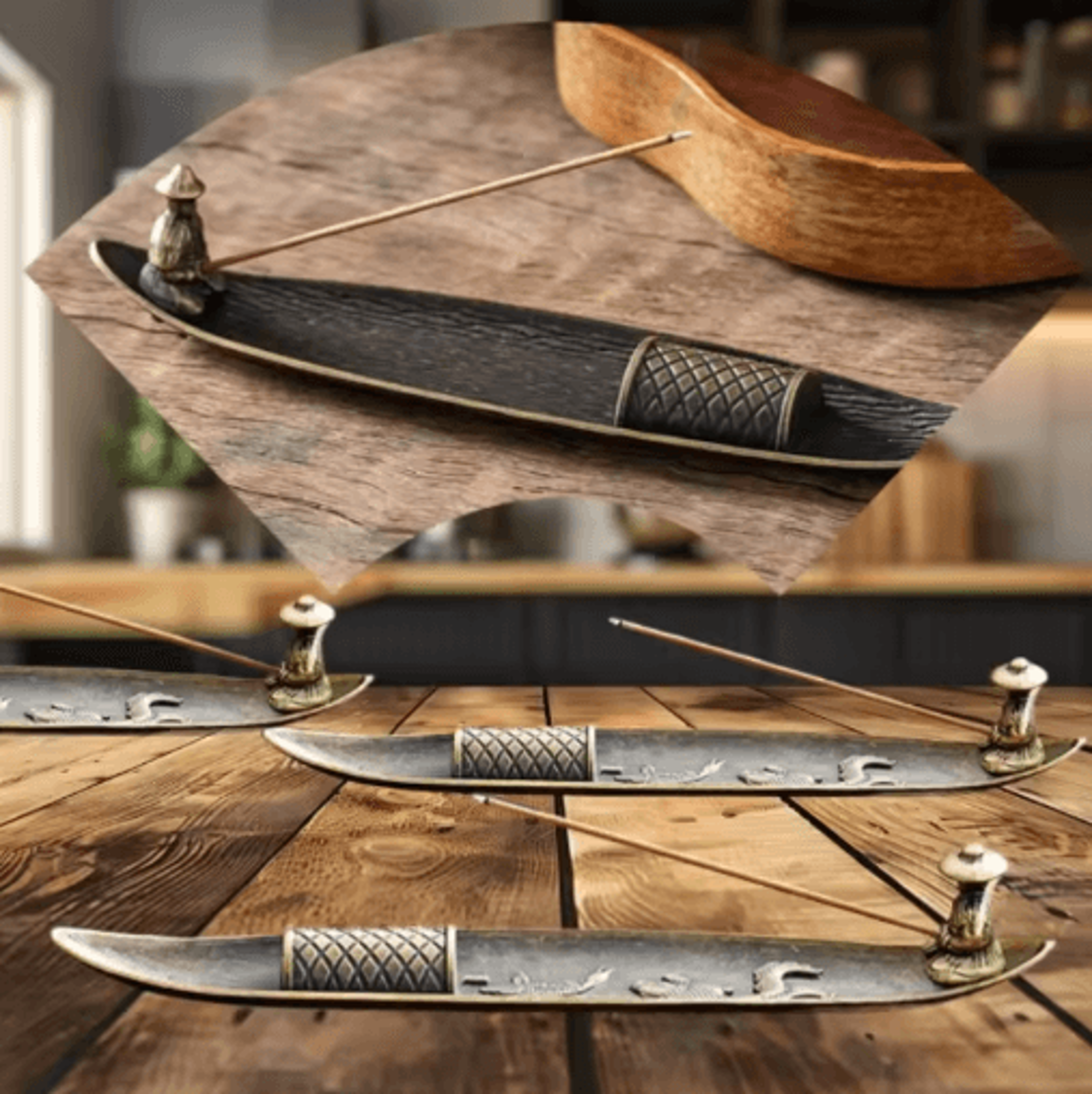 Japanese Style Fisherman Boat Incense Holder  Aromatherapy Decor 8