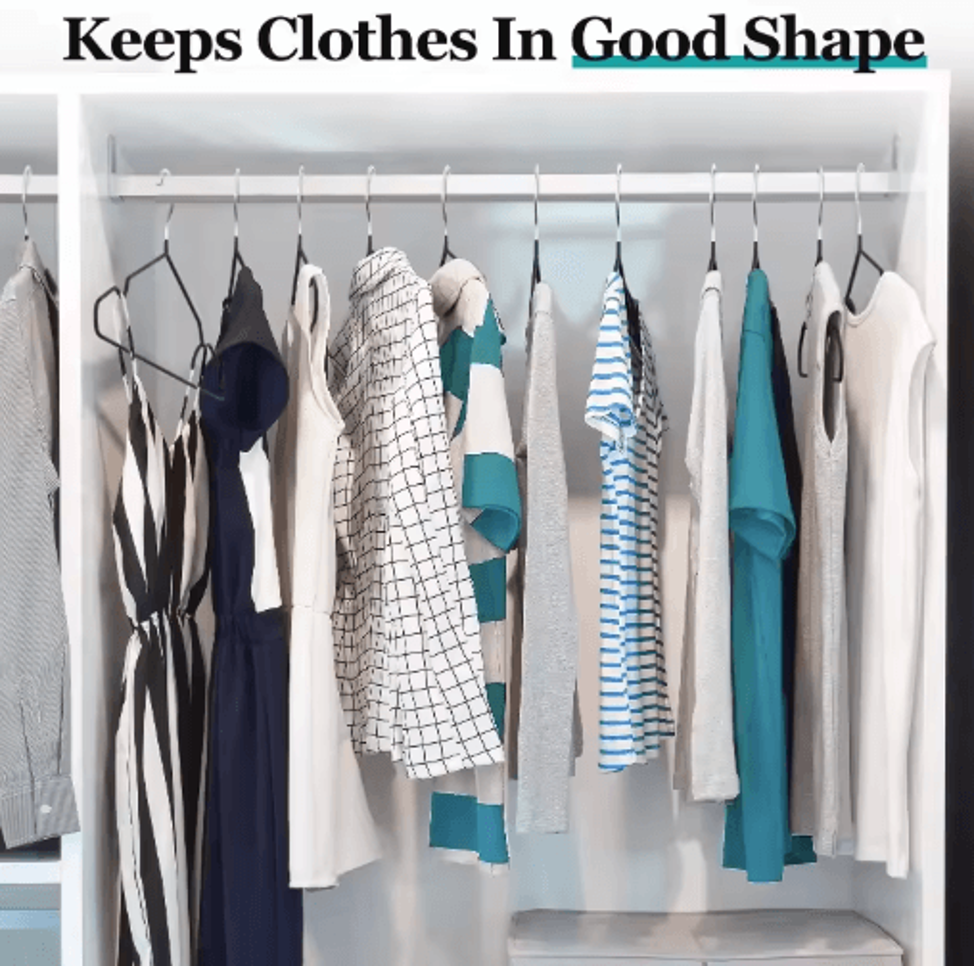 10PCS NonSlip Thick Plastic Clothes Hangers For Daily Drying 6