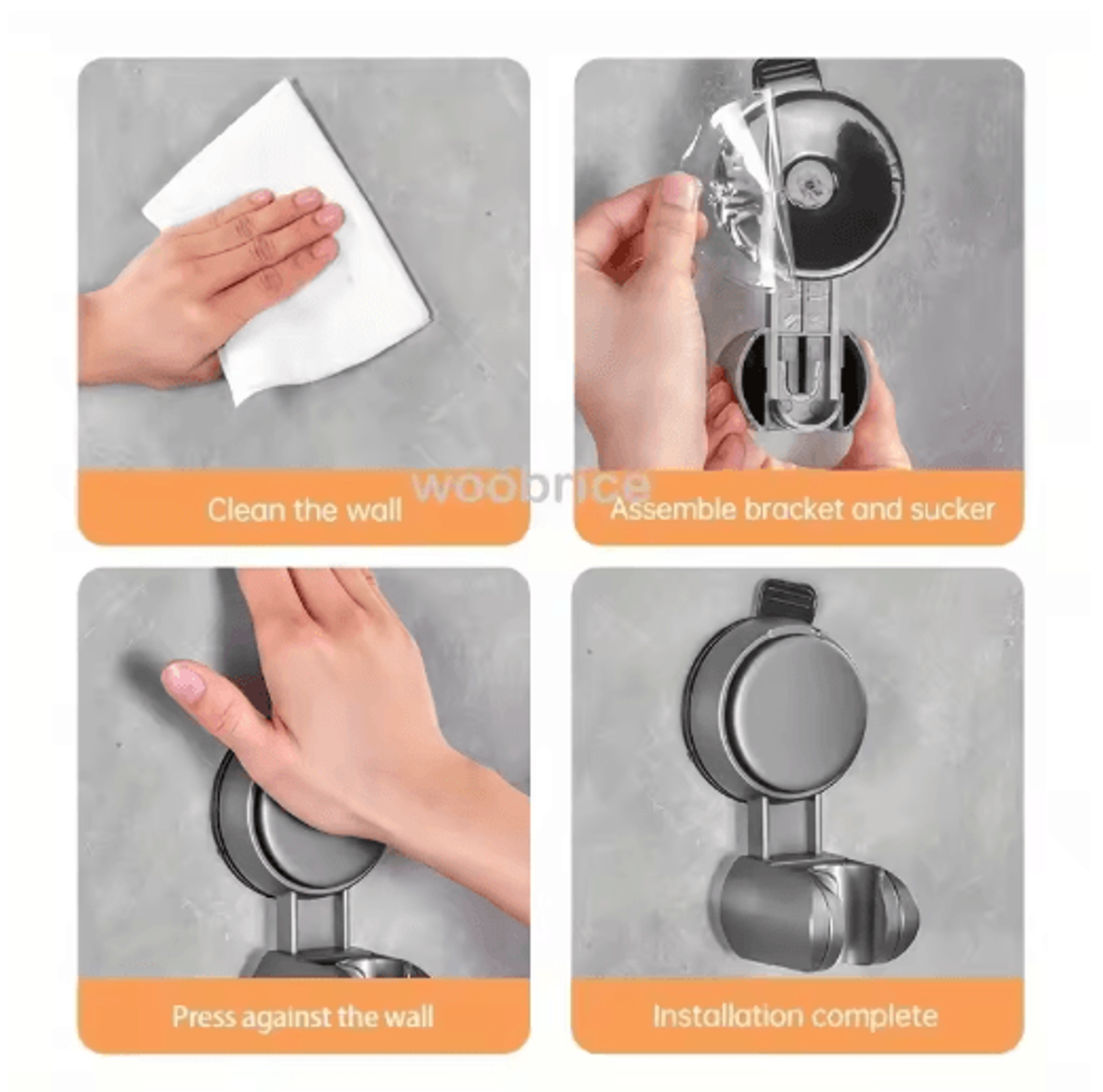 Universal Adjustable Shower Head Holder With Strong Adhesive Mount 13