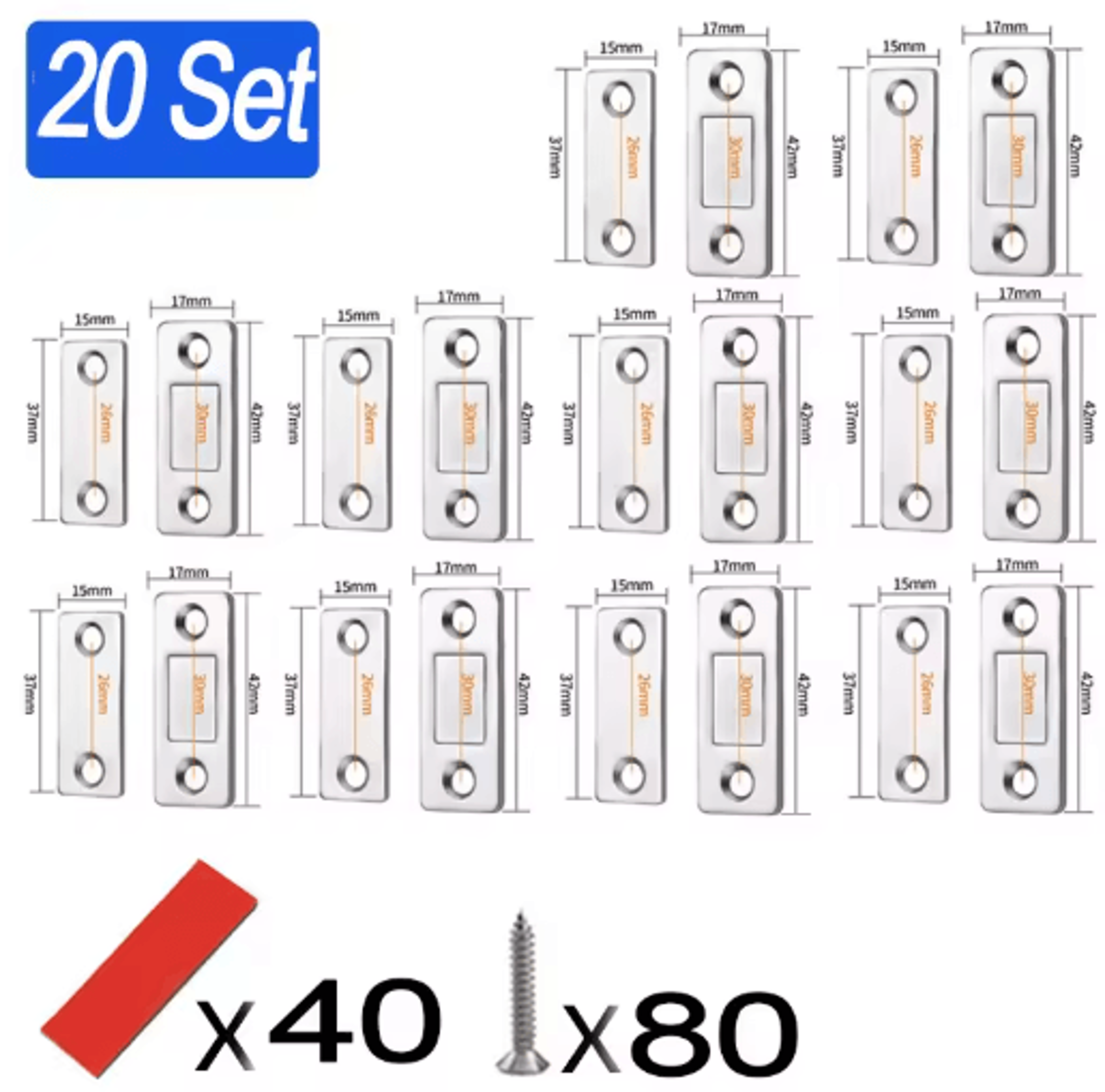 SelfAdhesive Magnetic Cabinet Catch  Invisible Door Latch Solution 1