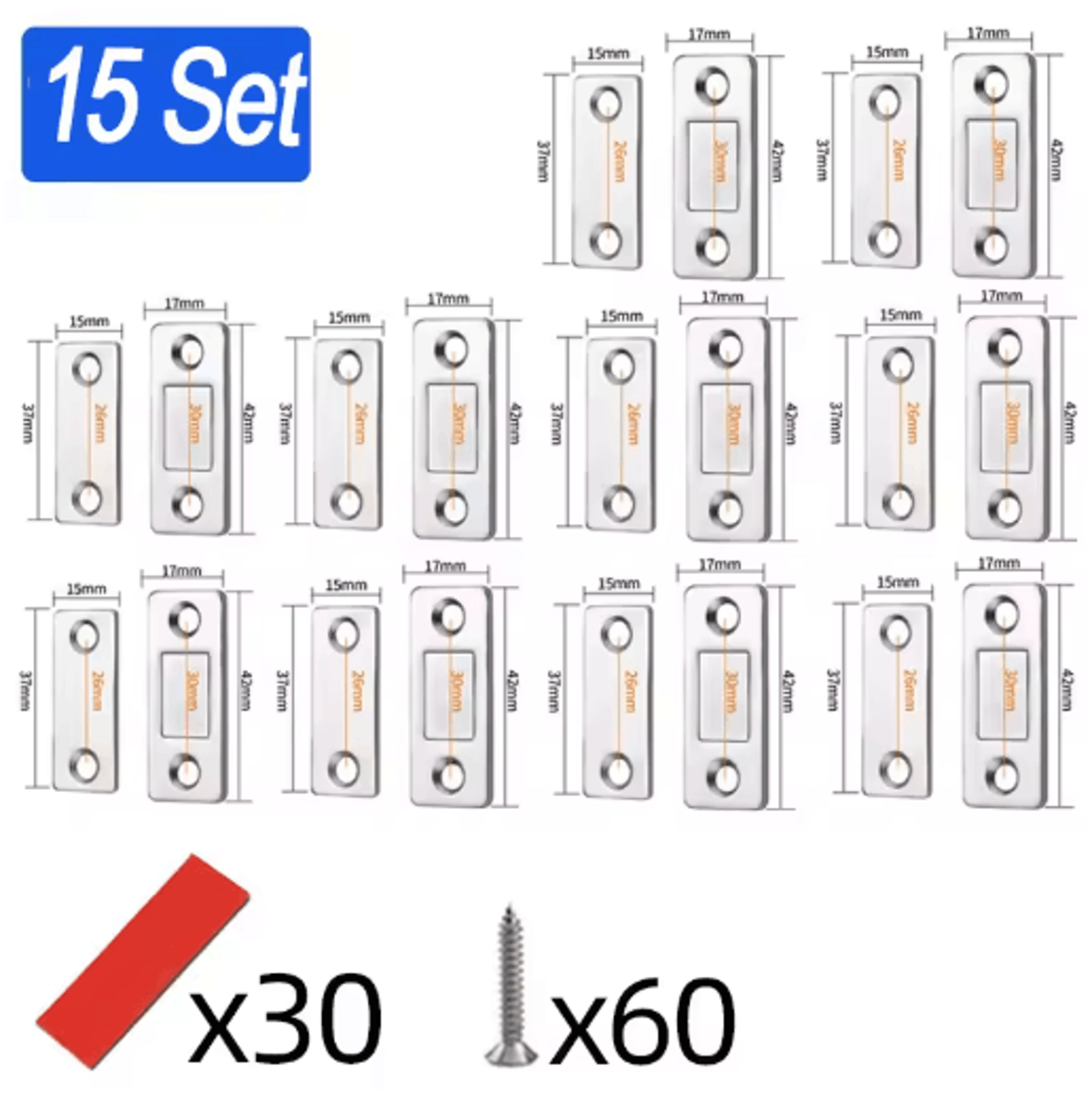 SelfAdhesive Magnetic Cabinet Catch  Invisible Door Latch Solution 2