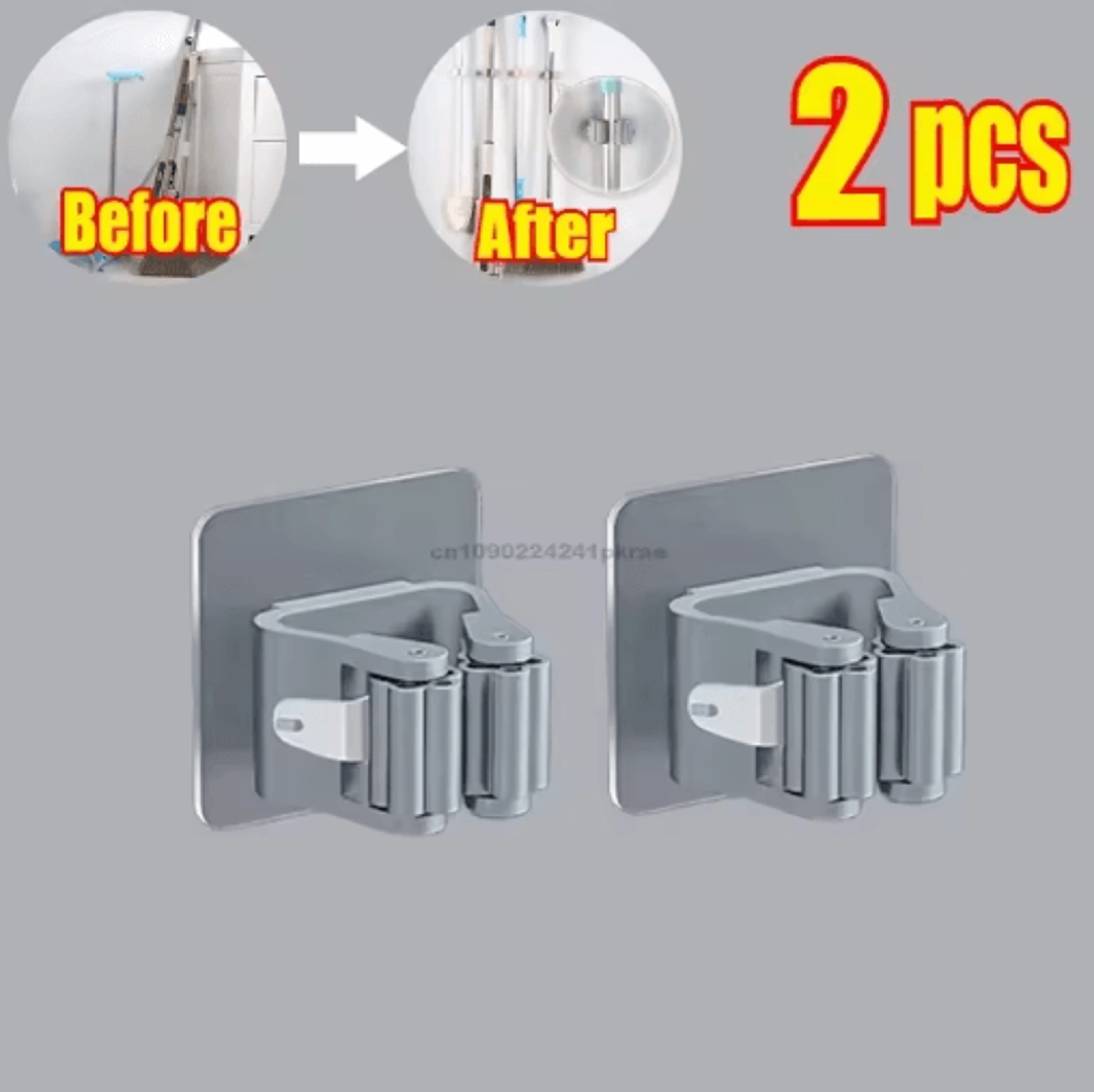 SelfAdhesive Mop  Broom Holder  NoDrill Wall Organizer 7