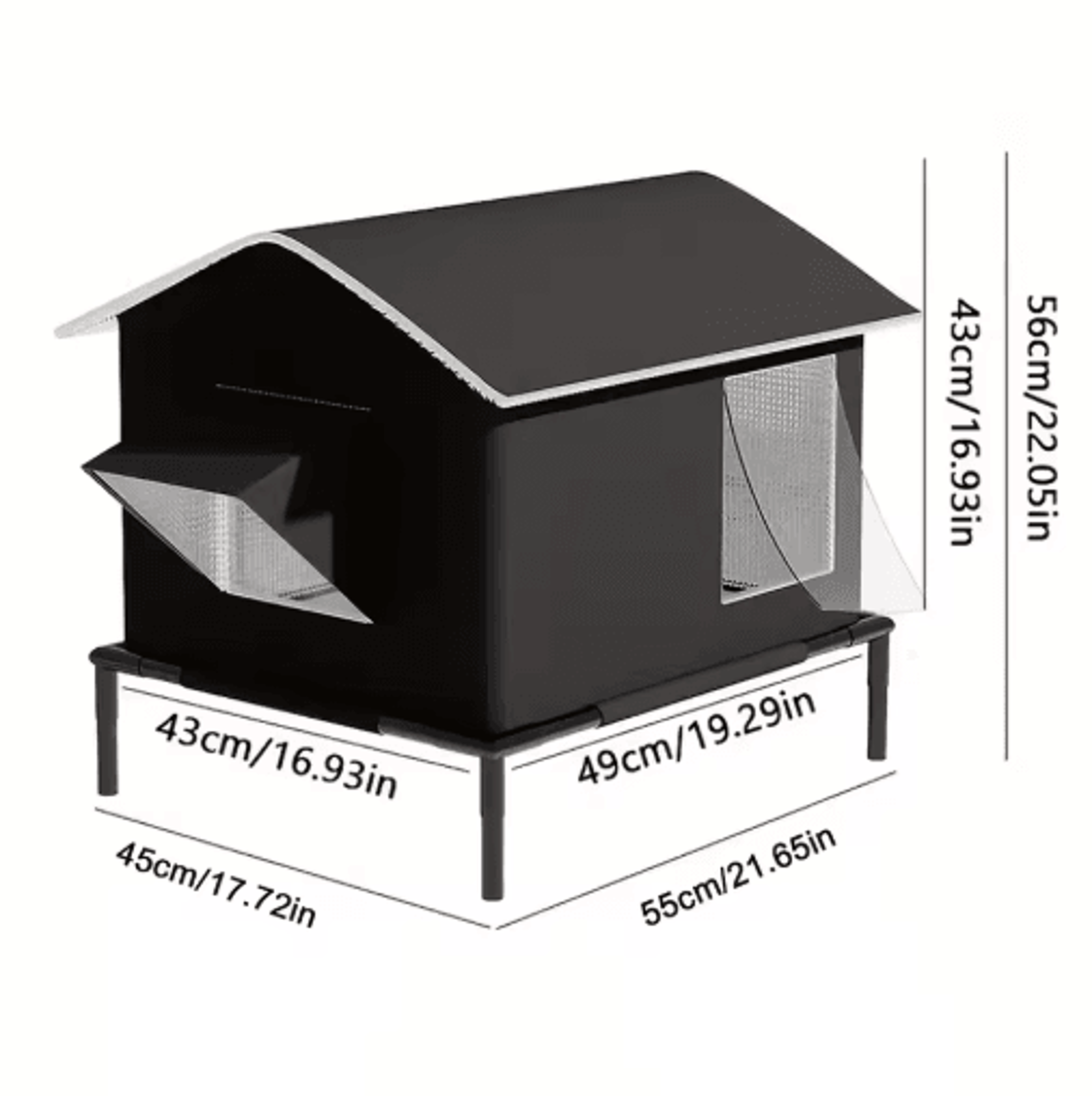 Elevated MoistureProof Pet House Bed For Cats  Small Dogs 1