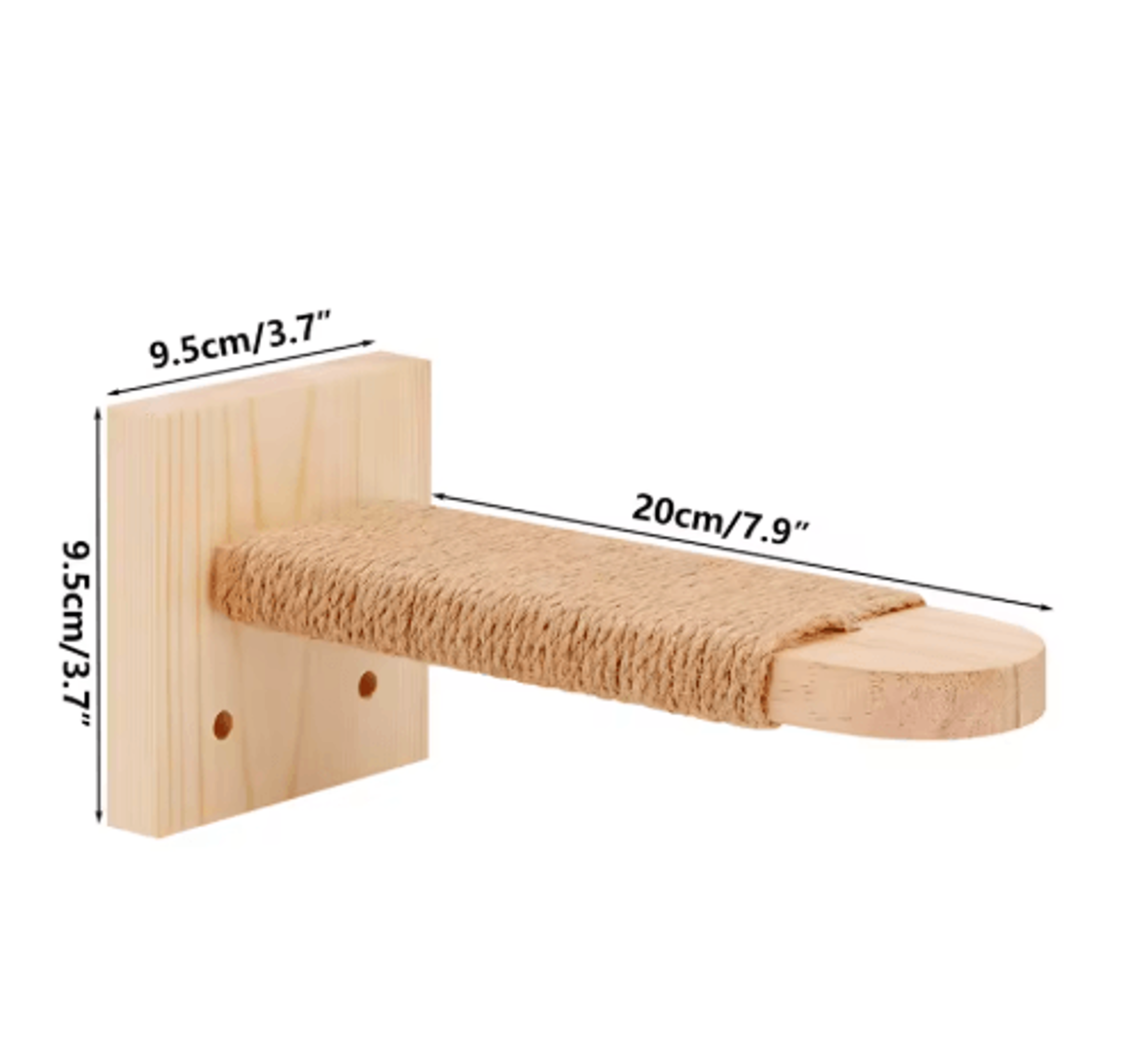 Premium Indoor Wooden Cat Wall Steps Climbing Kitten Ladder With Sisal Rope Scratching Post 8