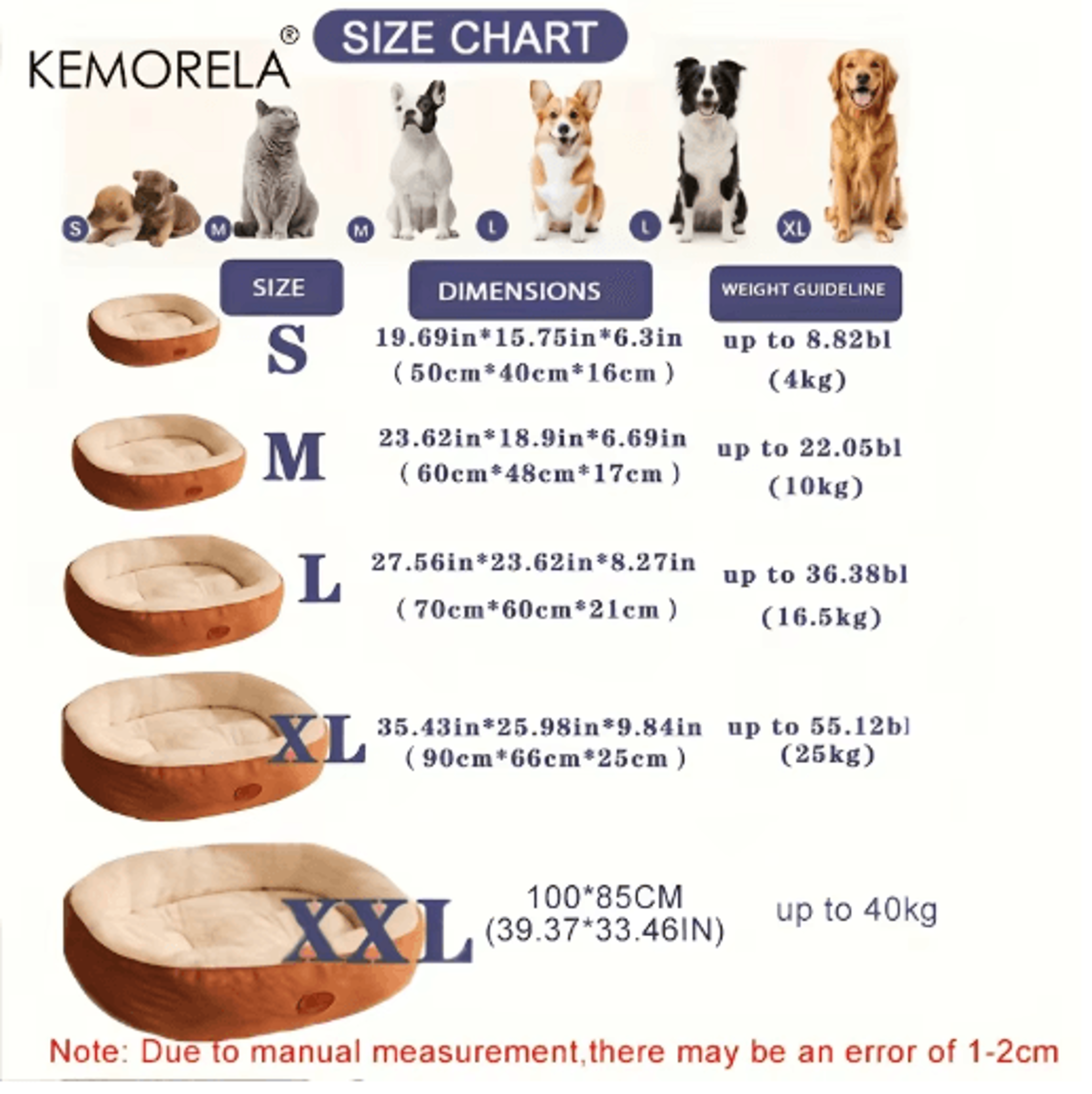 Plush Oval Pet Bed Thickened Machine Washable Dog  Cat Cushion For AllSeason Comfort 5