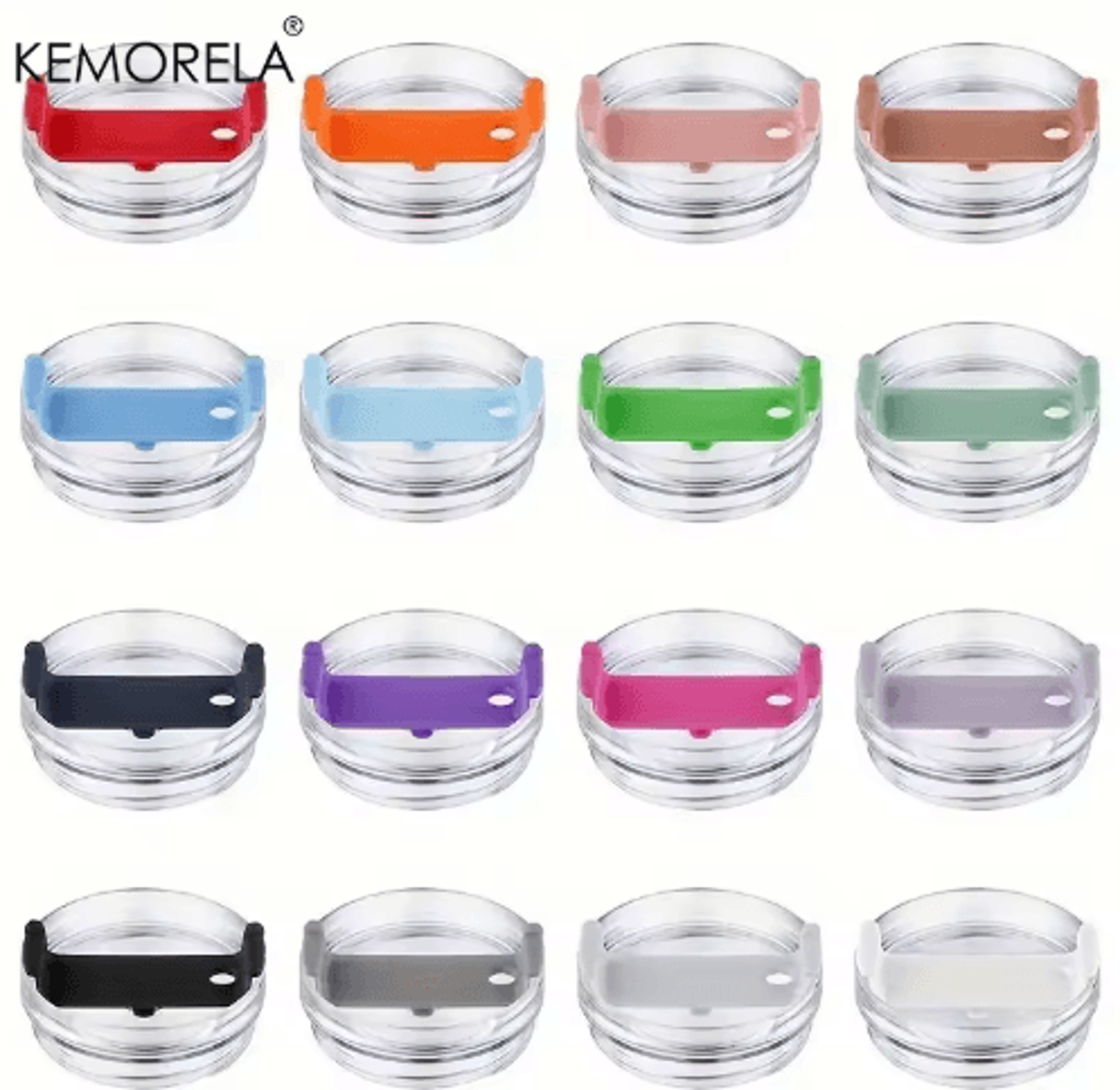 360 Rotating Tumbler Lid SpillProof SplashResistant Replacement Cover 8