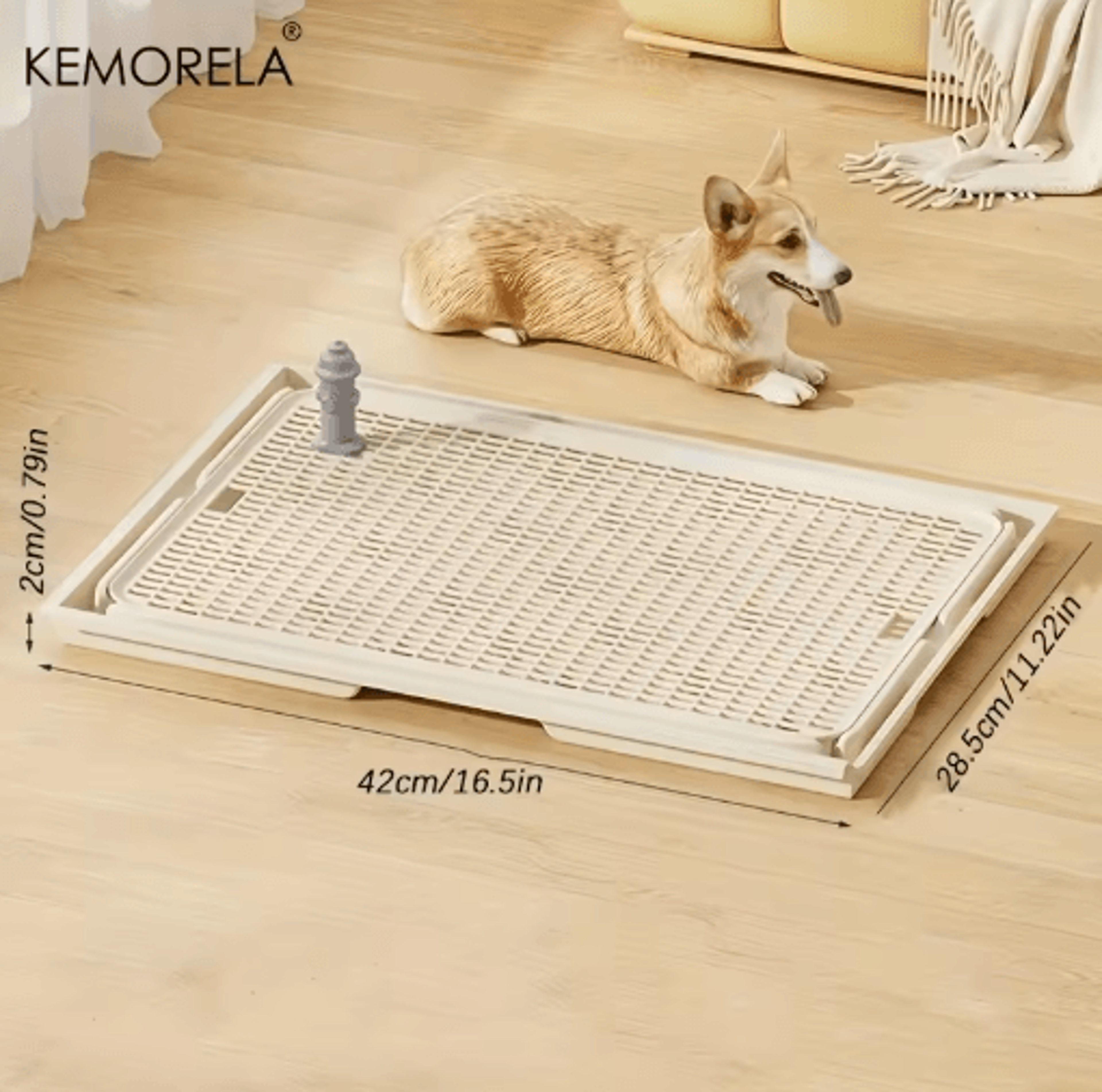 KEMORELA 2 In 1 Dog Potty Tray And Cat Litter Mat Non Slip Waterproof Paw Friendly Design 2