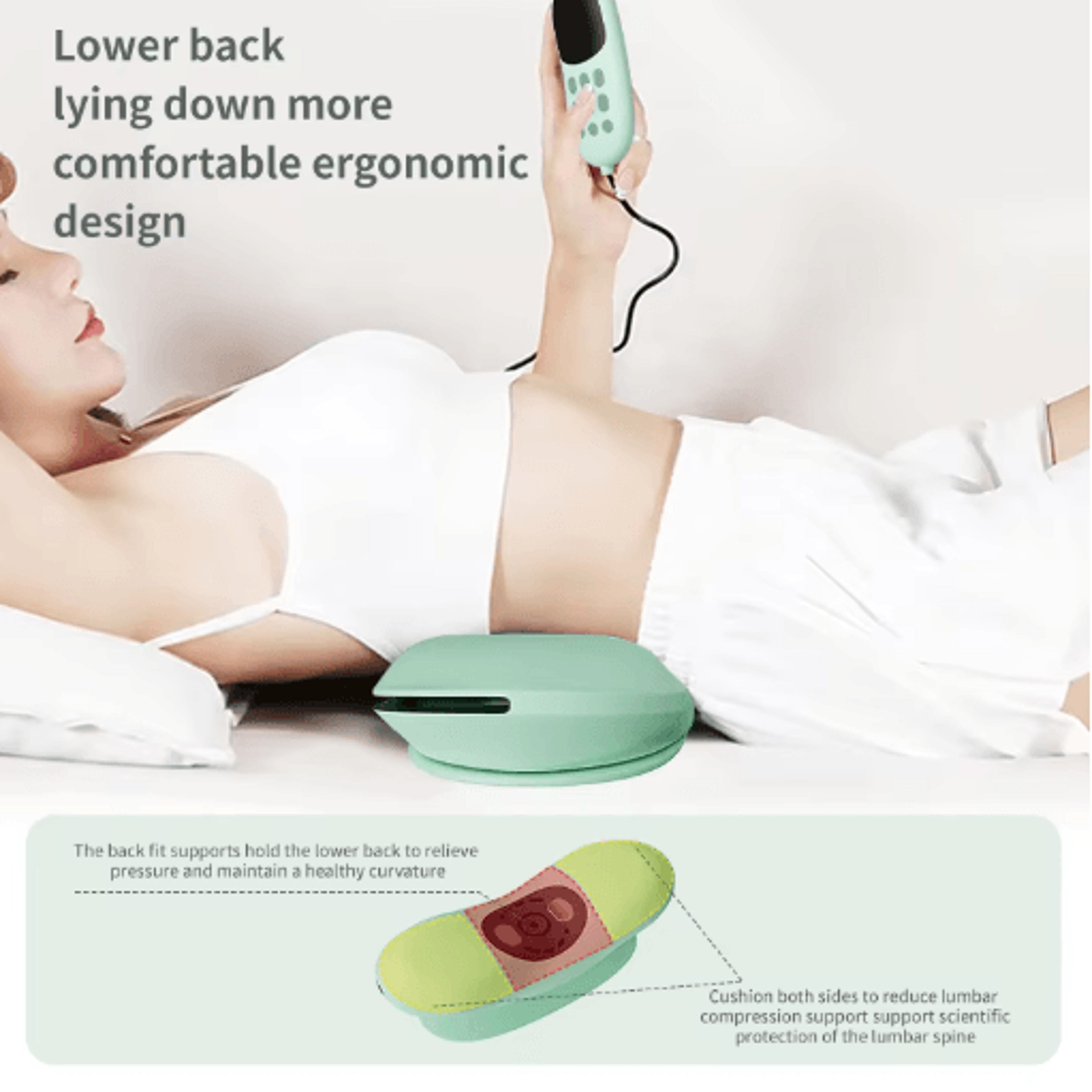 Electric Lumbar Traction Massager With Heat  Adjustable Intensity 11