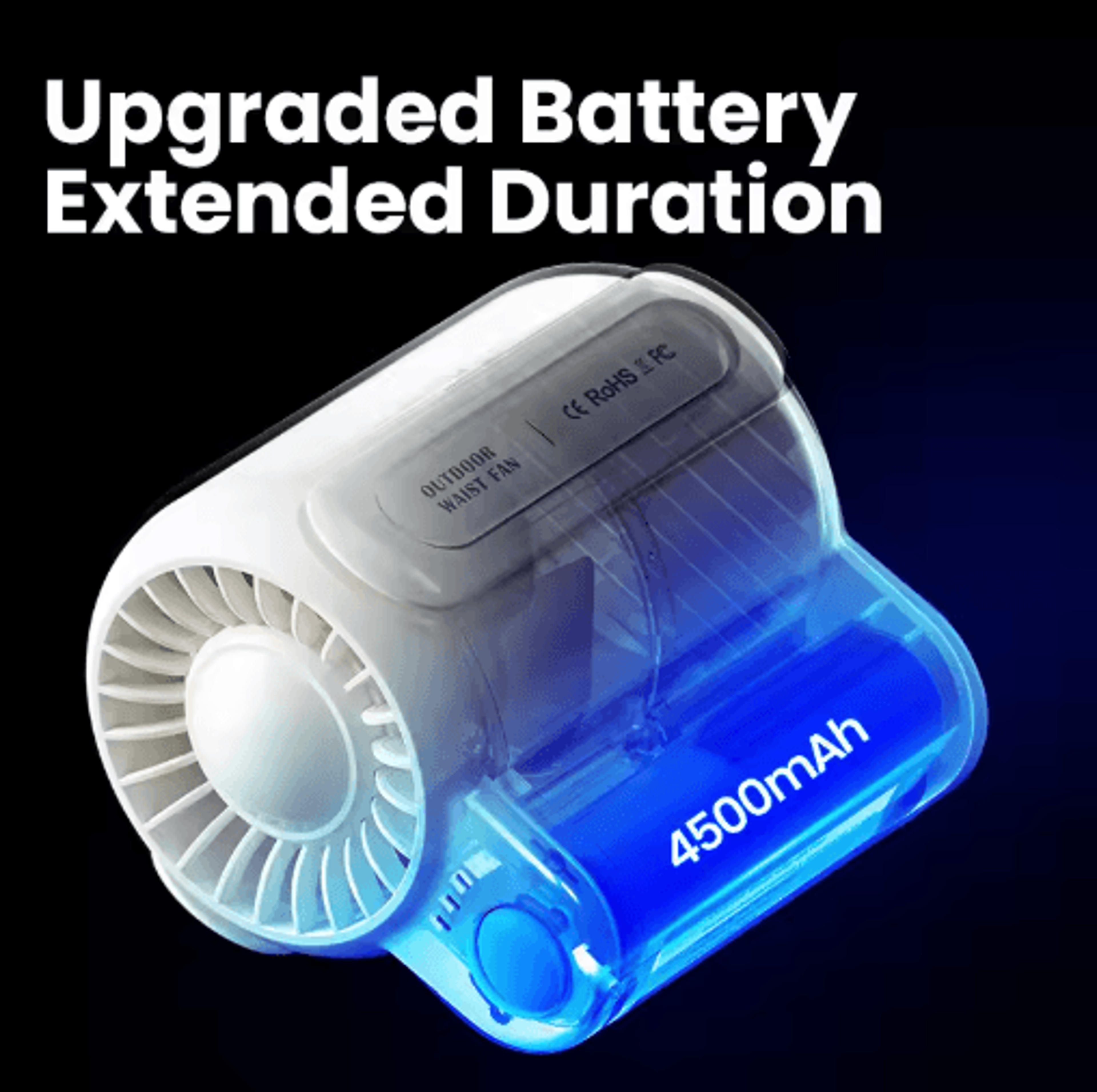 Leafless Hanging Waist Fan Under Shirt With USB Rechargeable Cooling 6