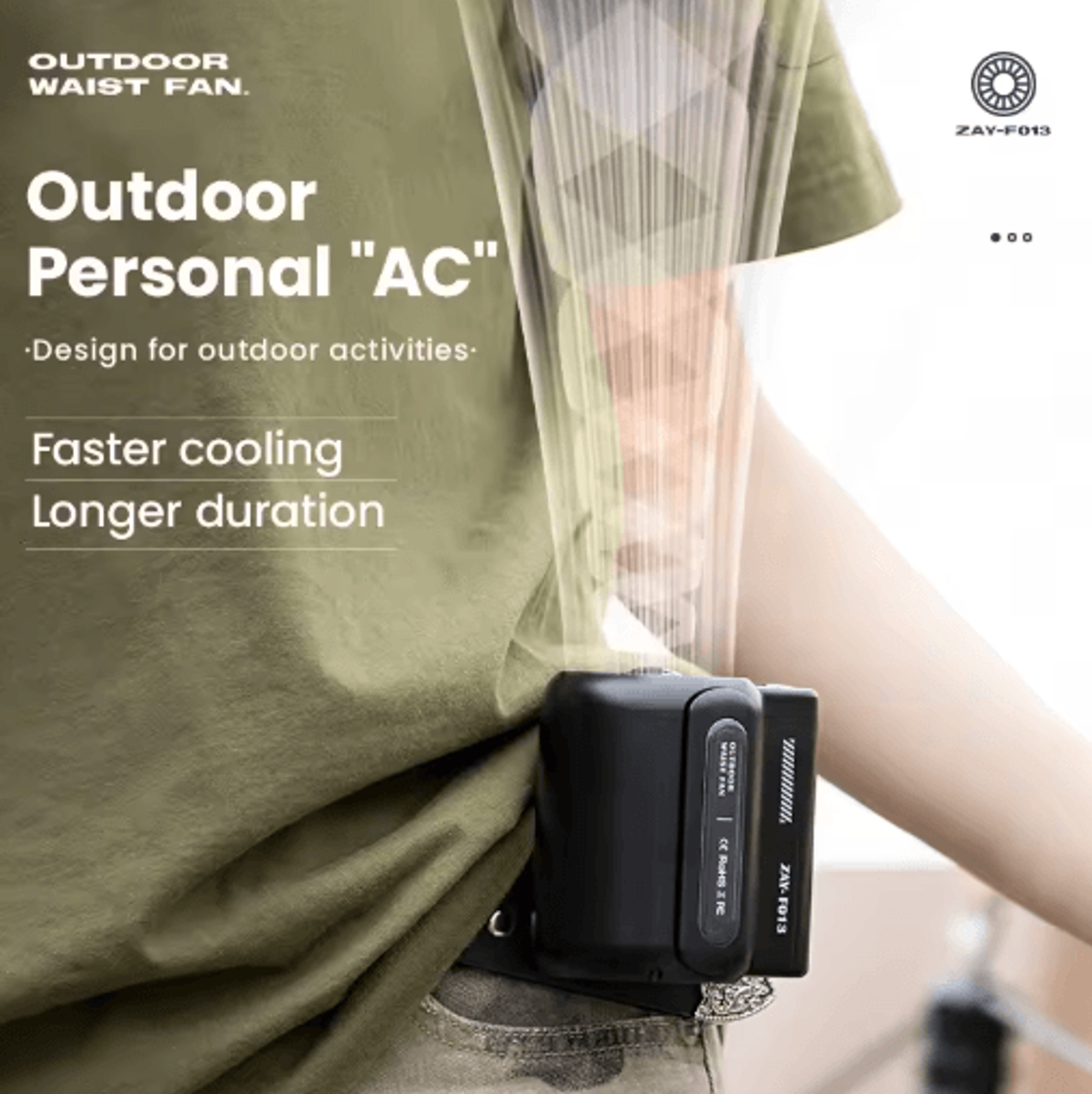 Leafless Hanging Waist Fan Under Shirt With USB Rechargeable Cooling 0