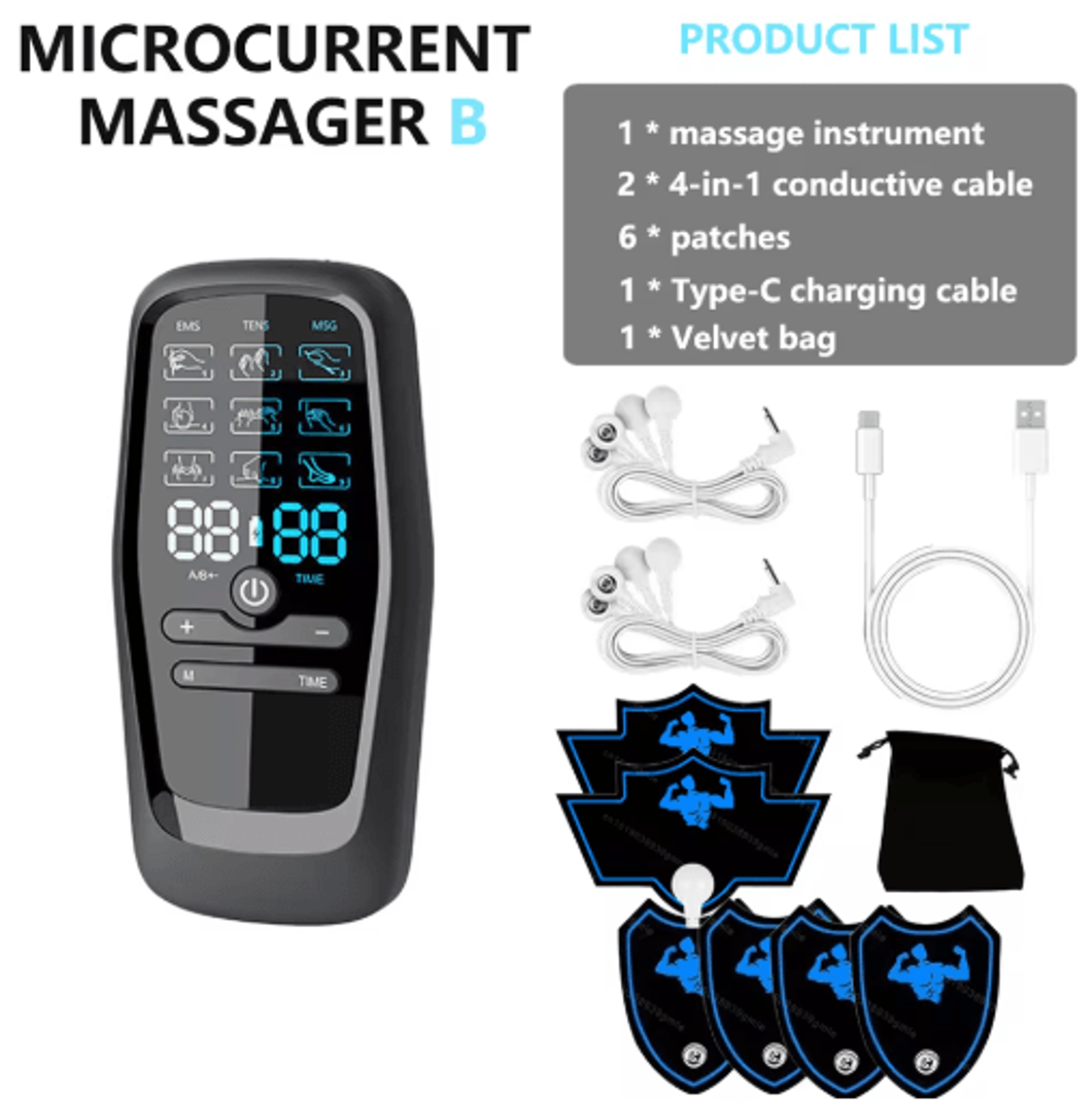 Digital TENS  EMS Muscle Stimulator For Body Therapy And Massage 7