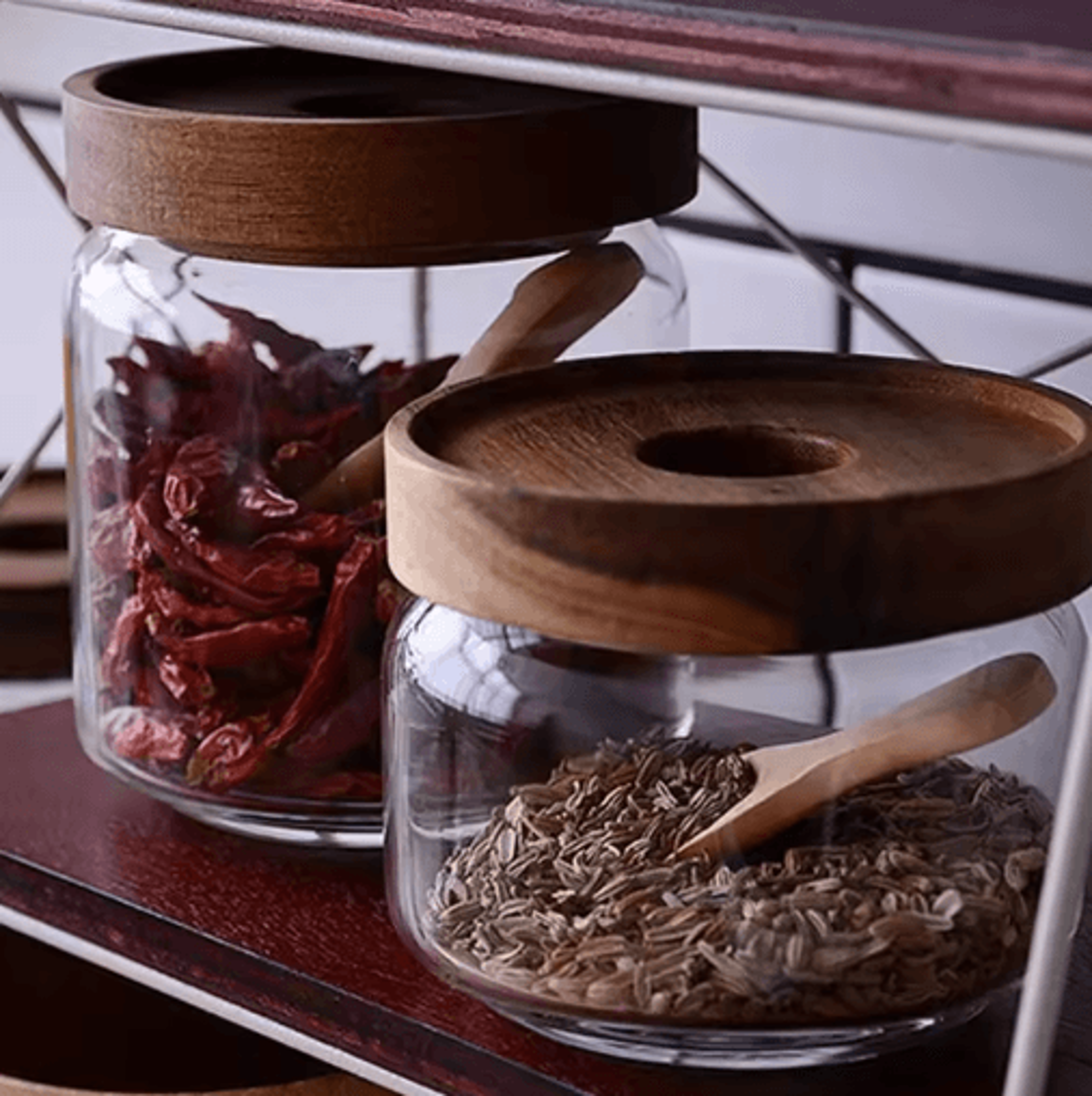 Mini Wooden Spice  Coffee Spoons Set 4Piece Short Handle 4