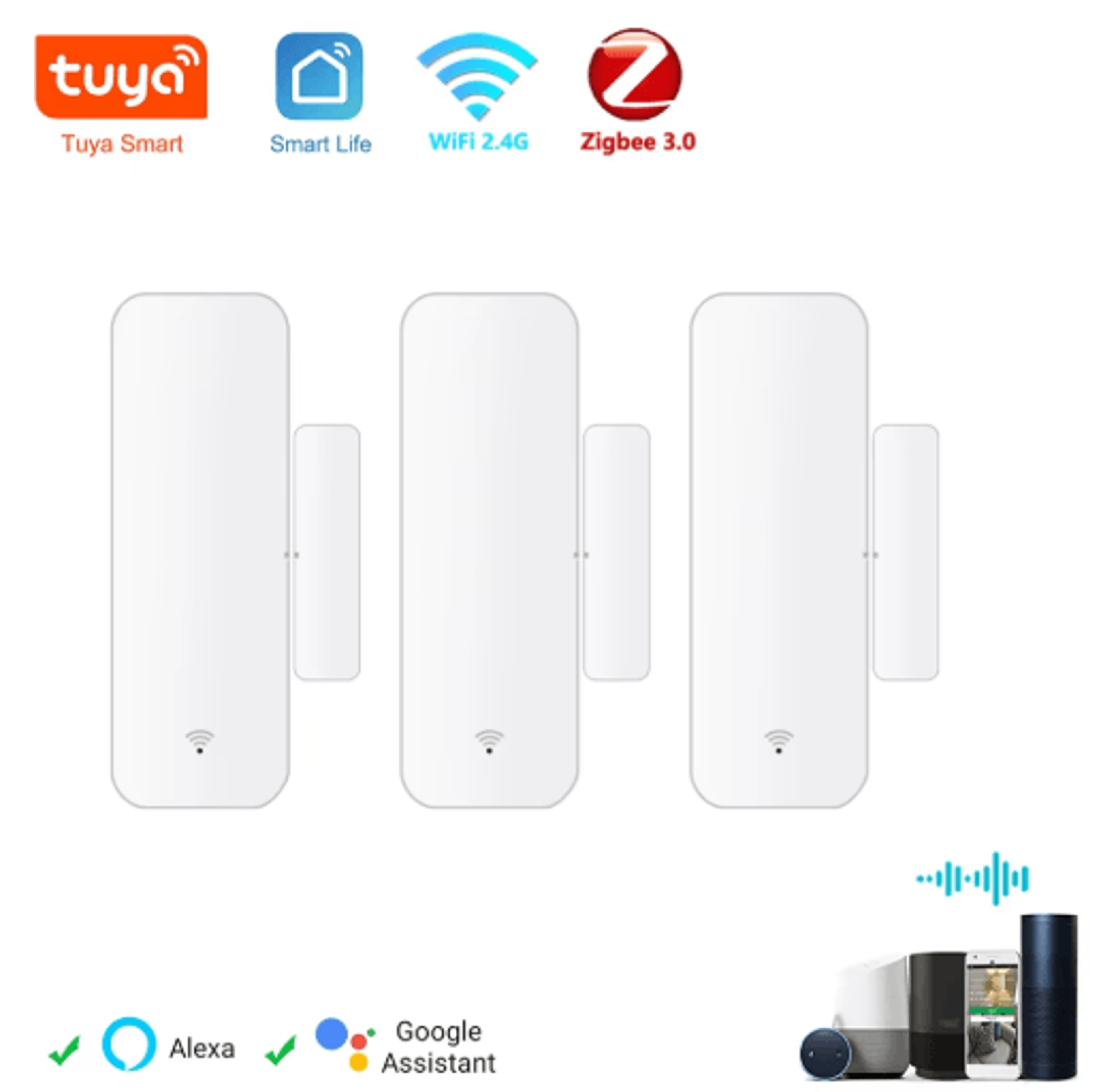 Tuya WiFi Zigbee Smart Door  Window Contact Sensor 9