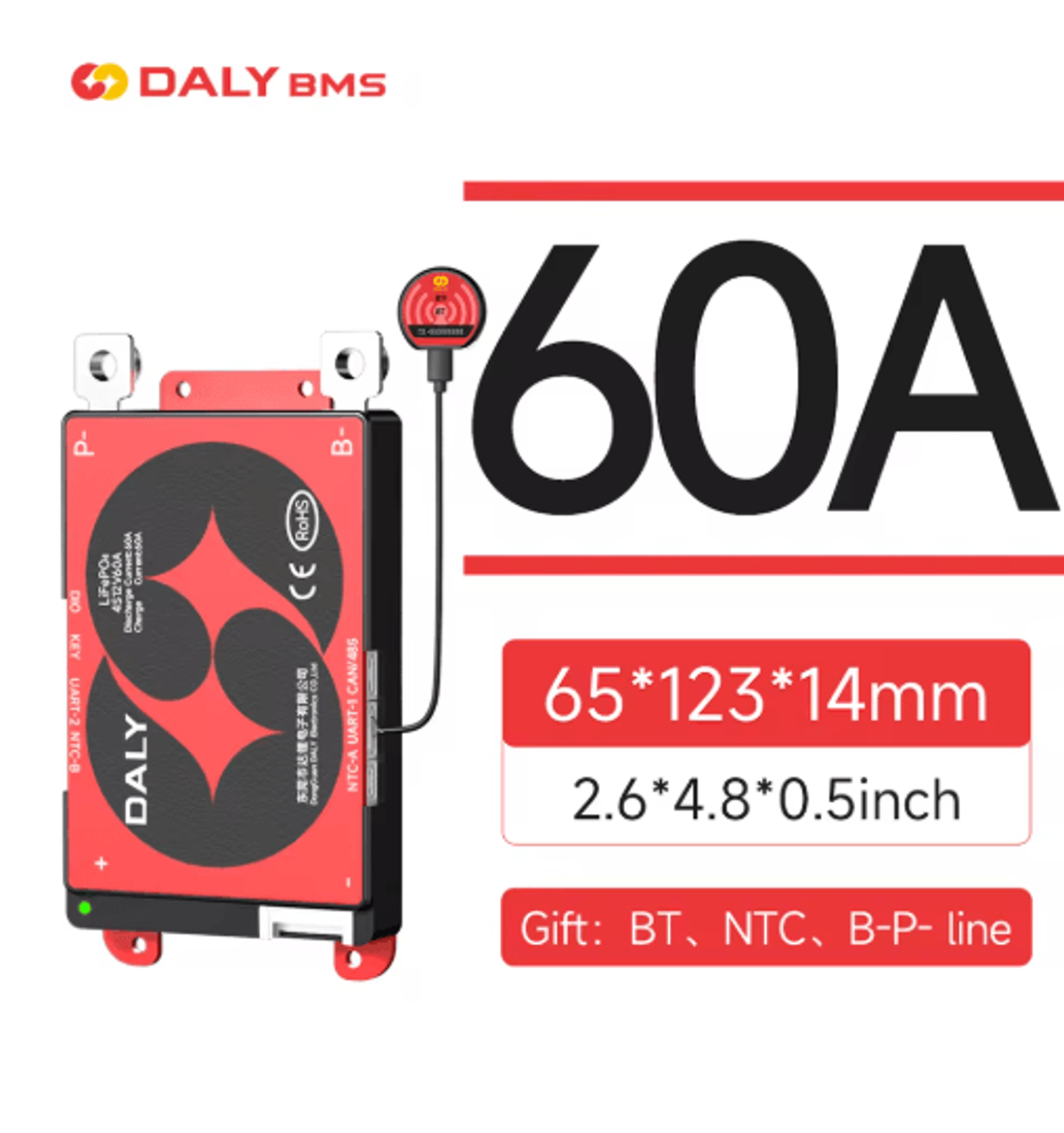 DALY Smart LiFePO4 BMS Board With Bluetooth And CAN Communication 5
