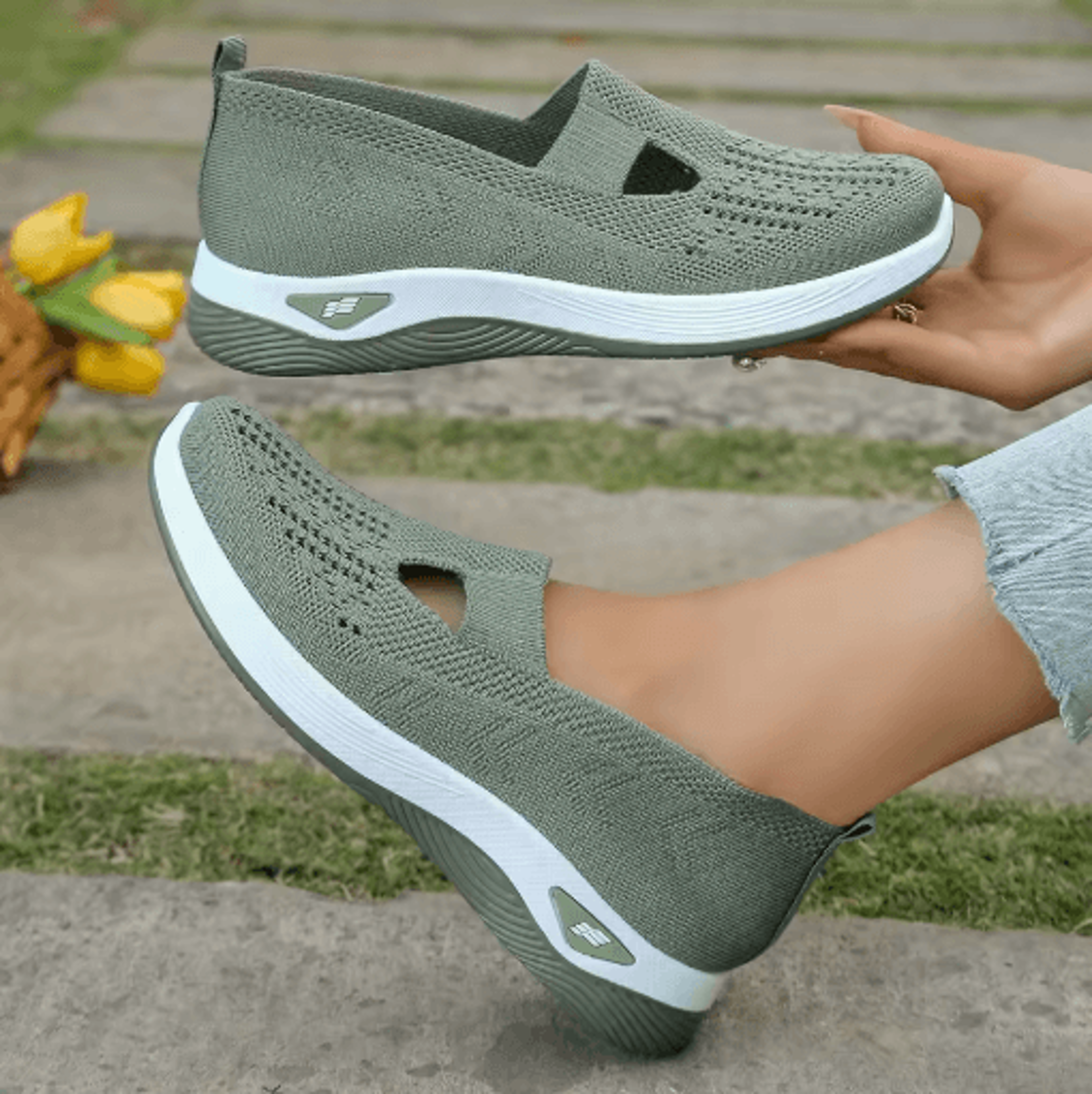 Womens Casual Lightweight Flat Sneakers For Summer And All Seasons 5