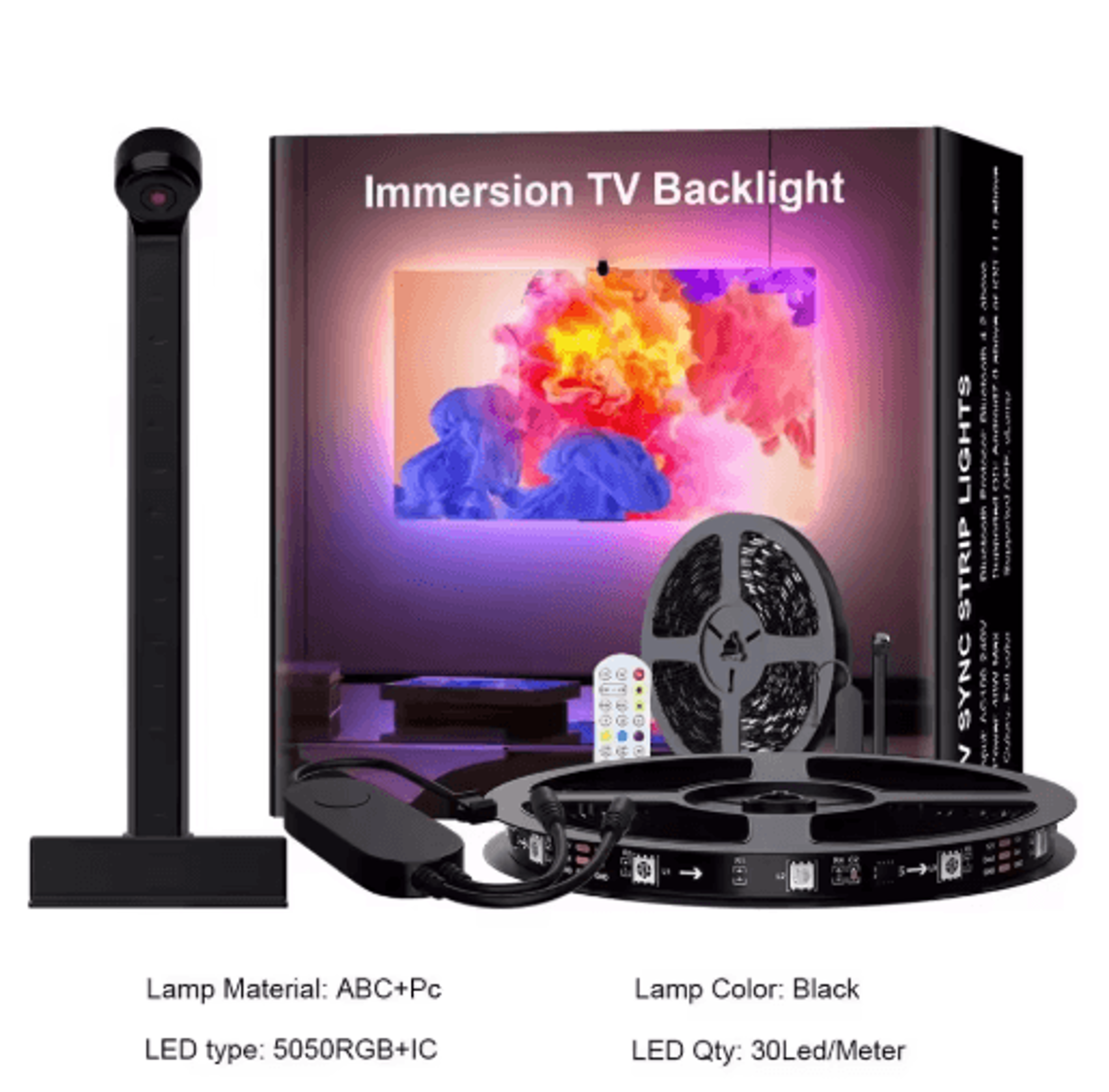 RGBIC LED Backlight Strip For PC  TV With Color Sync App Control  Music Mode 2