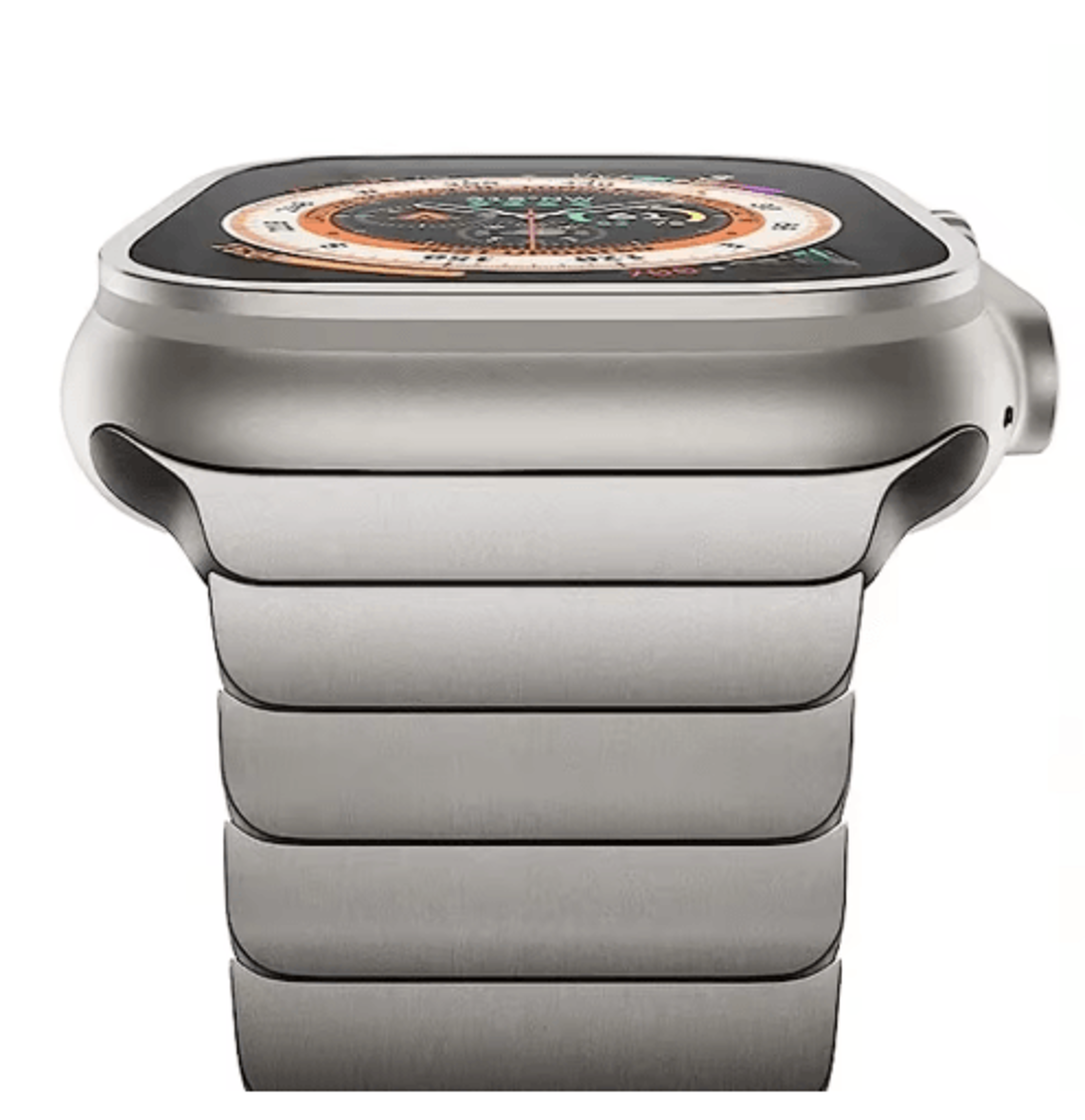 Titanium Color Stainless Steel Band For Apple Watch Ultra And Series 14