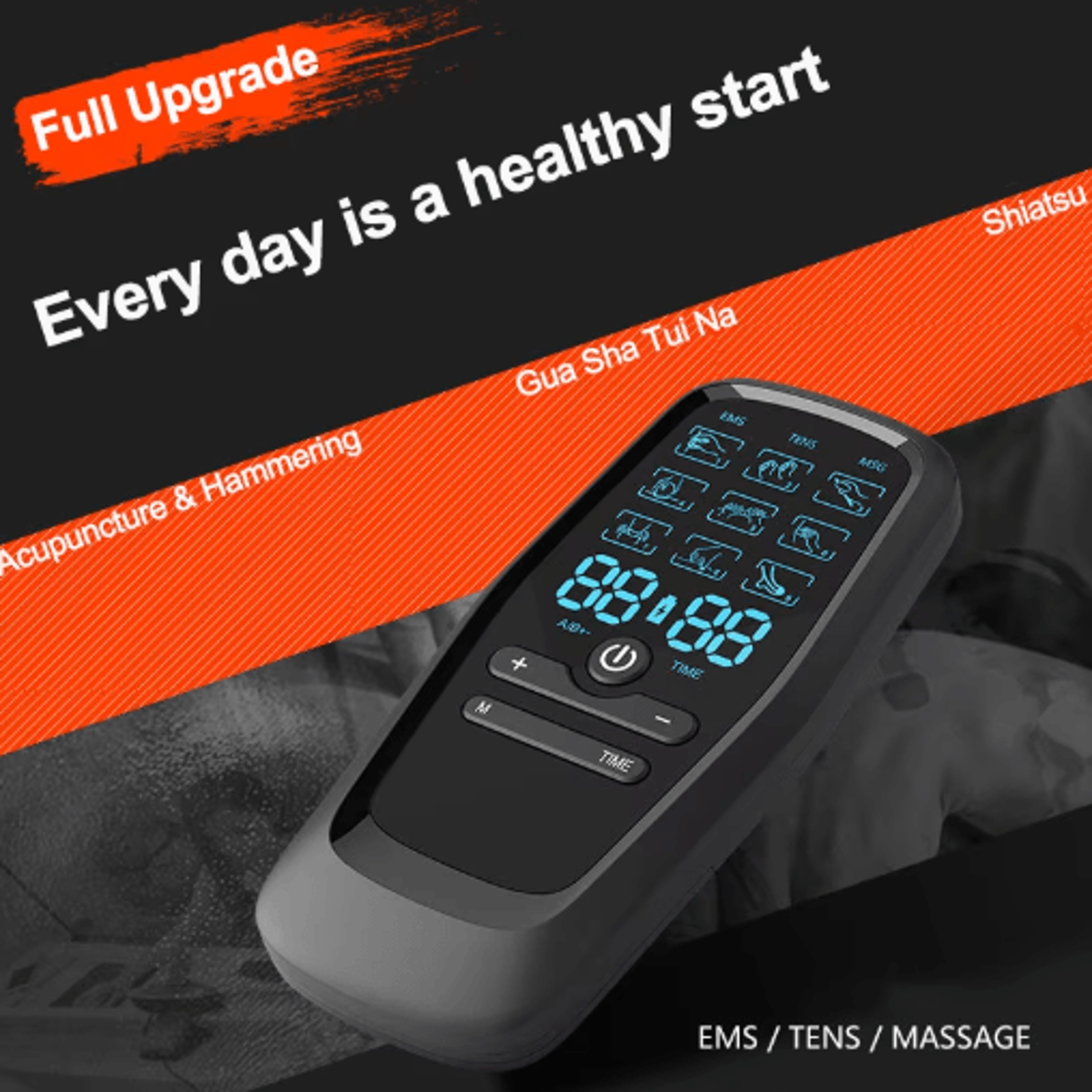 Digital TENS Muscle Stimulator  Electrotherapy Massage Device For FullBody Relief 6