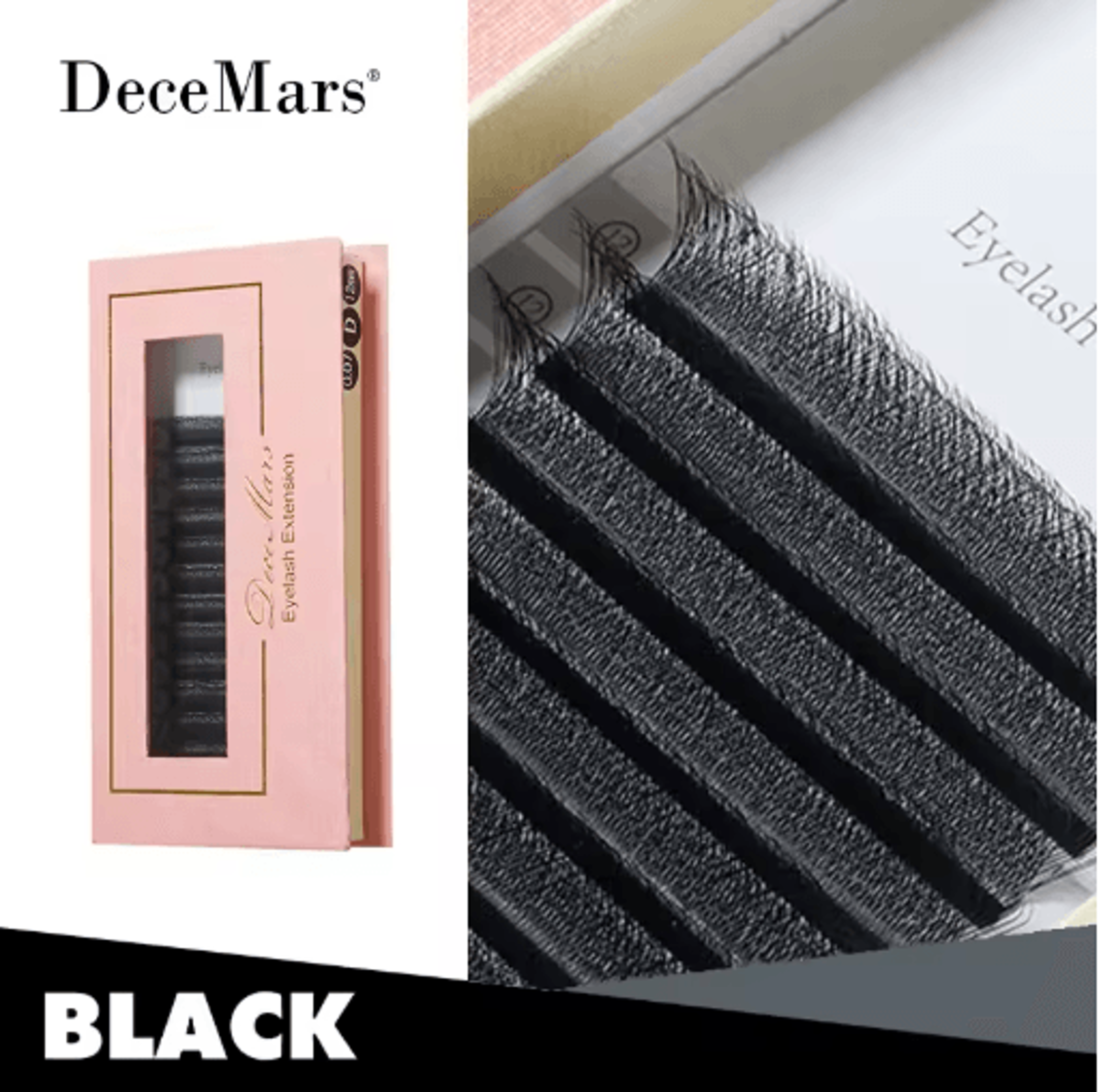 DeceMars 4D WShaped Eyelash Extensions  Lightweight Volume Lash Trays 12 Lines 2