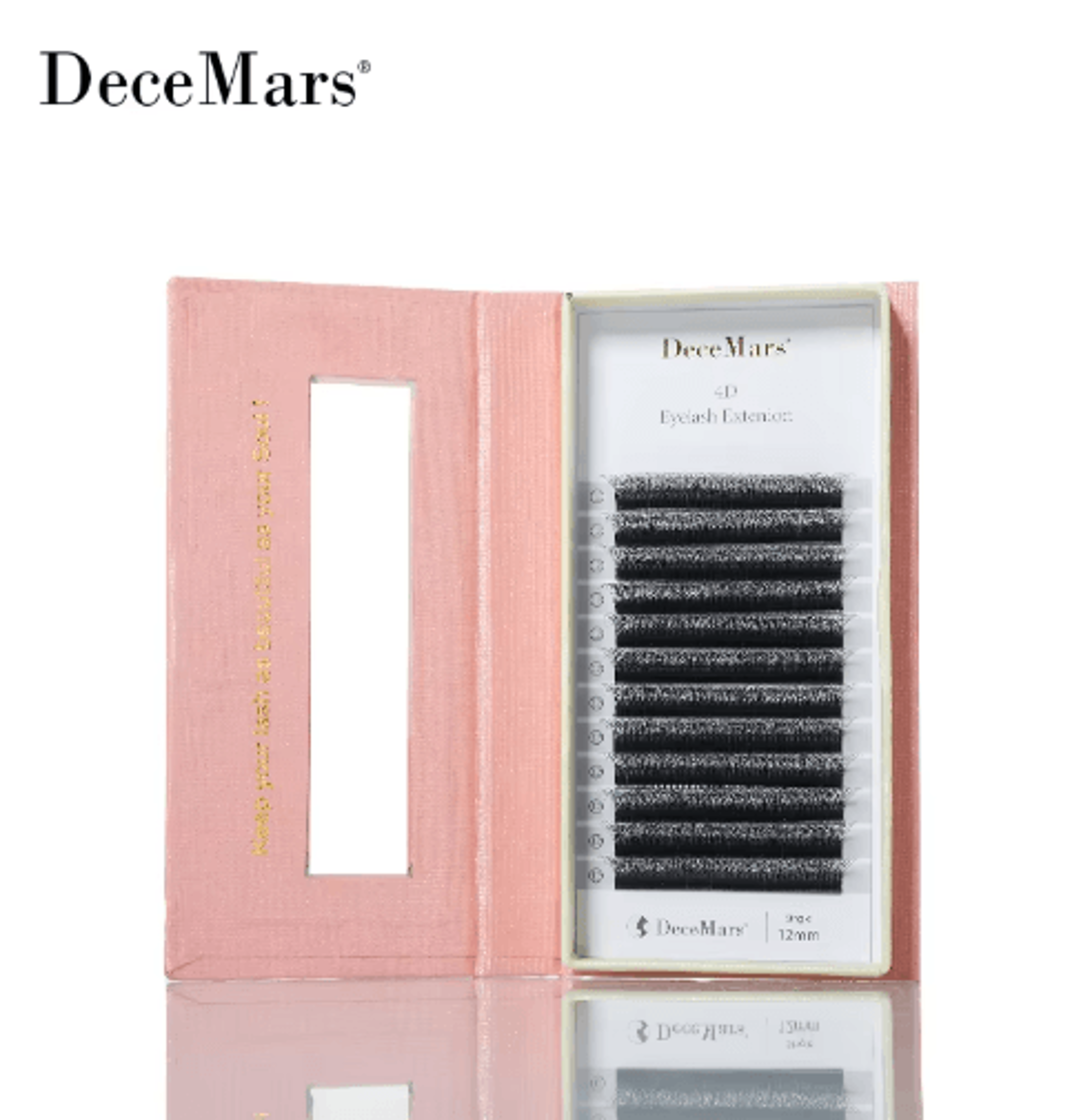 DeceMars 4D WShaped Eyelash Extensions  Lightweight Volume Lash Trays 12 Lines 3