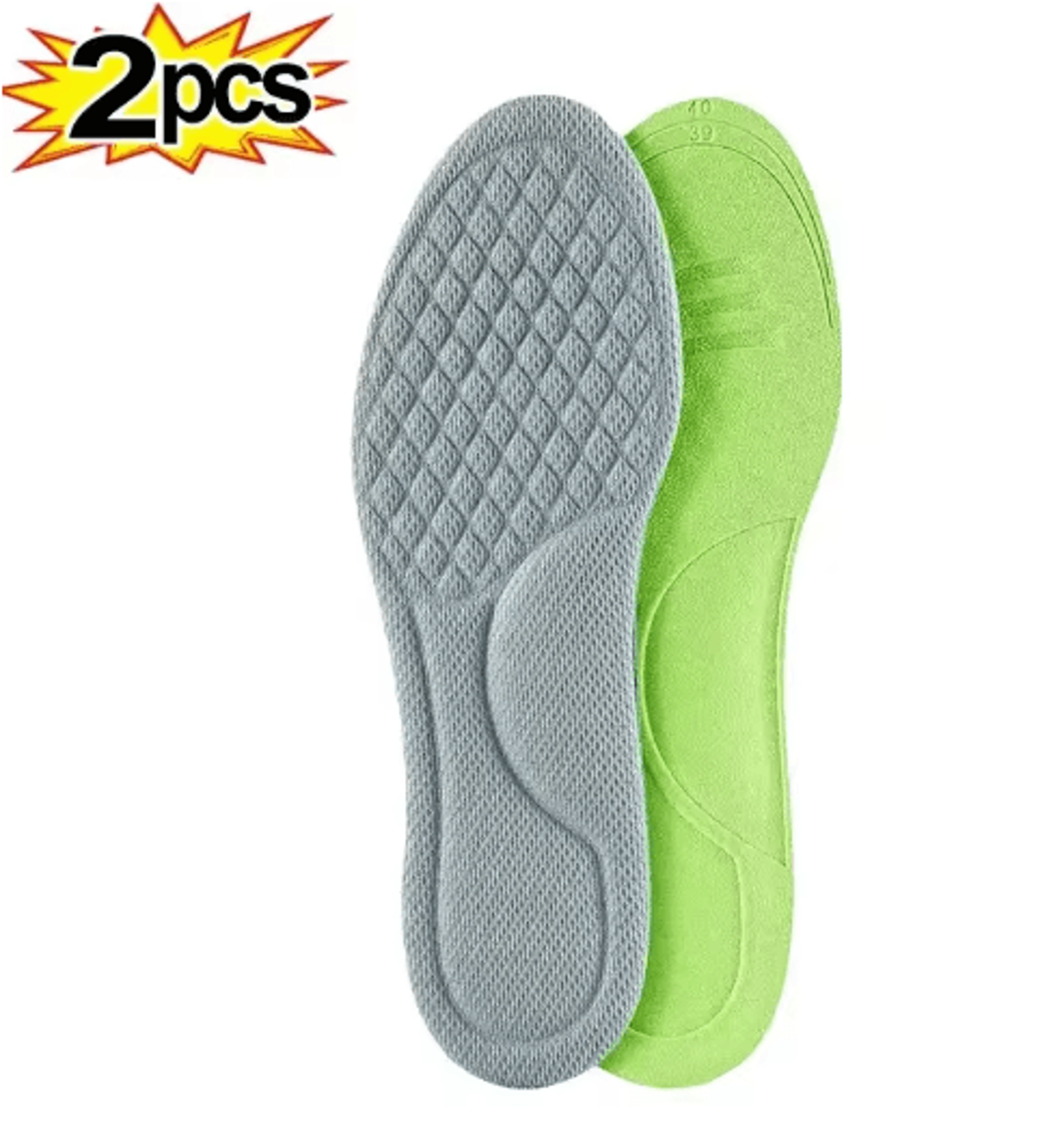 Soft Memory Foam Orthopedic Insoles  Deodorizing SweatAbsorbing Comfort 210 PCS 10