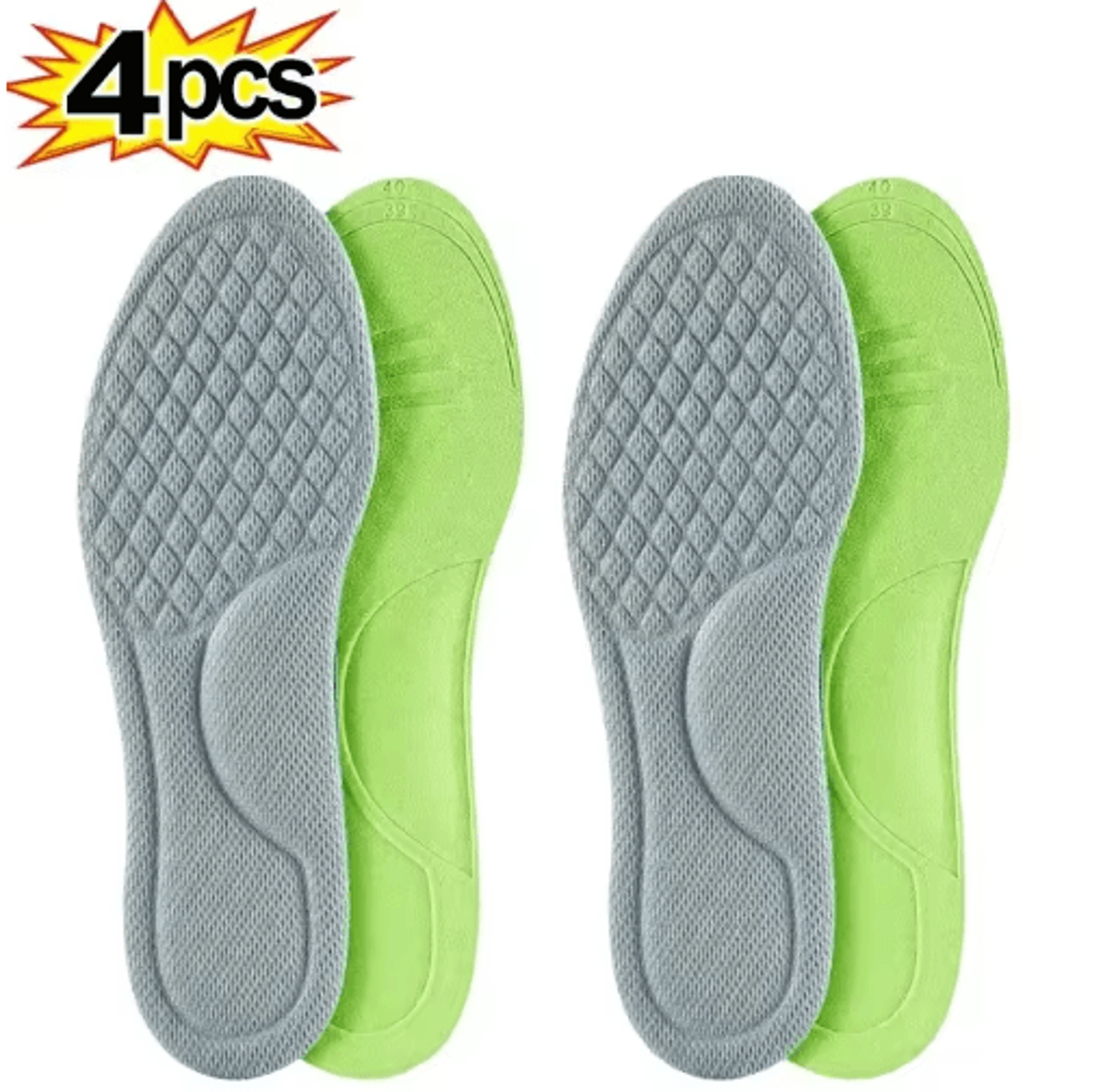 Soft Memory Foam Orthopedic Insoles  Deodorizing SweatAbsorbing Comfort 210 PCS 8