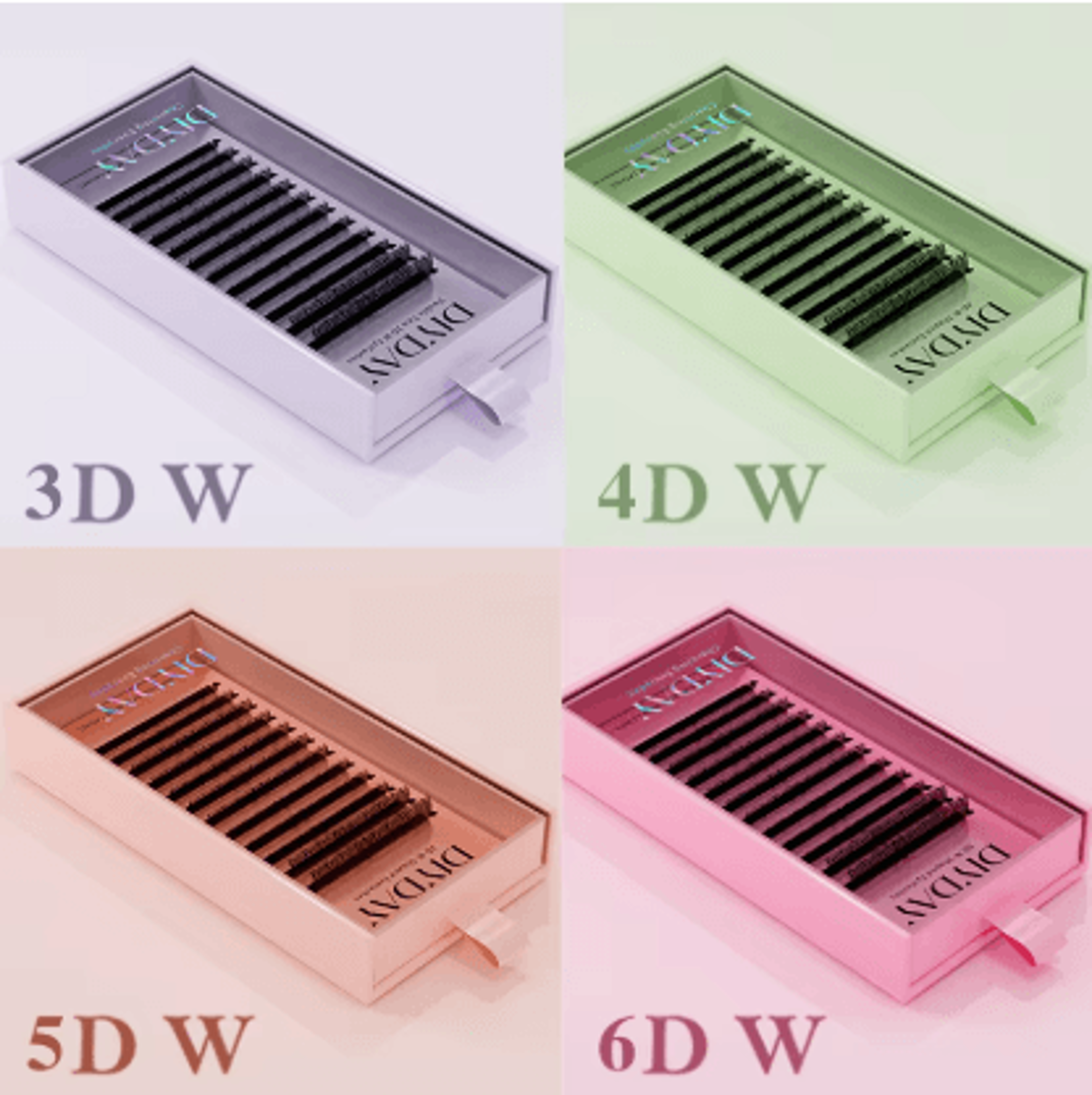 DIYDAY W Shape Bloom Pre Made Fan Lash Extensions 3D To 8D 0