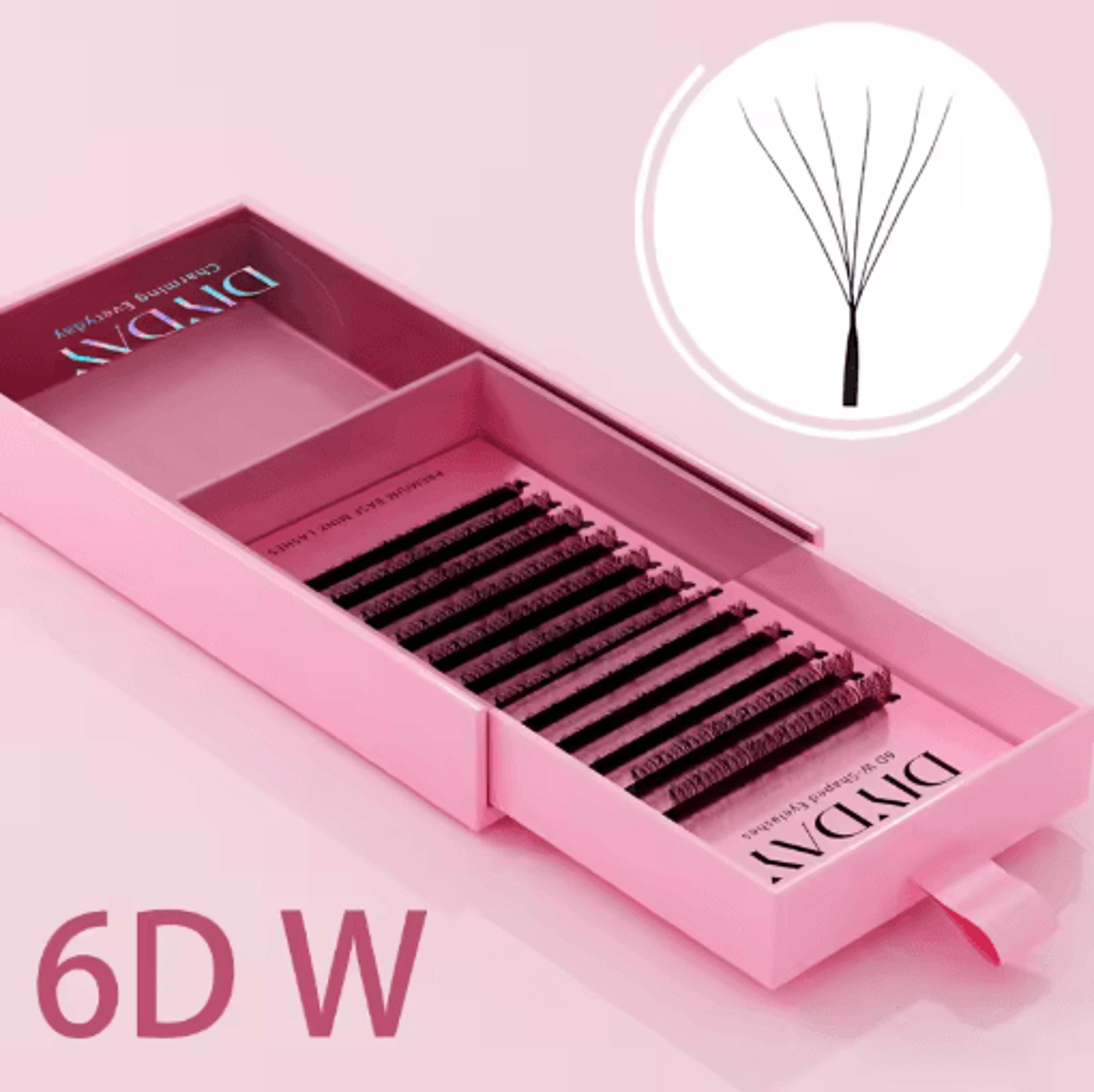 DIYDAY W Shape Bloom Pre Made Fan Lash Extensions 3D To 8D 6