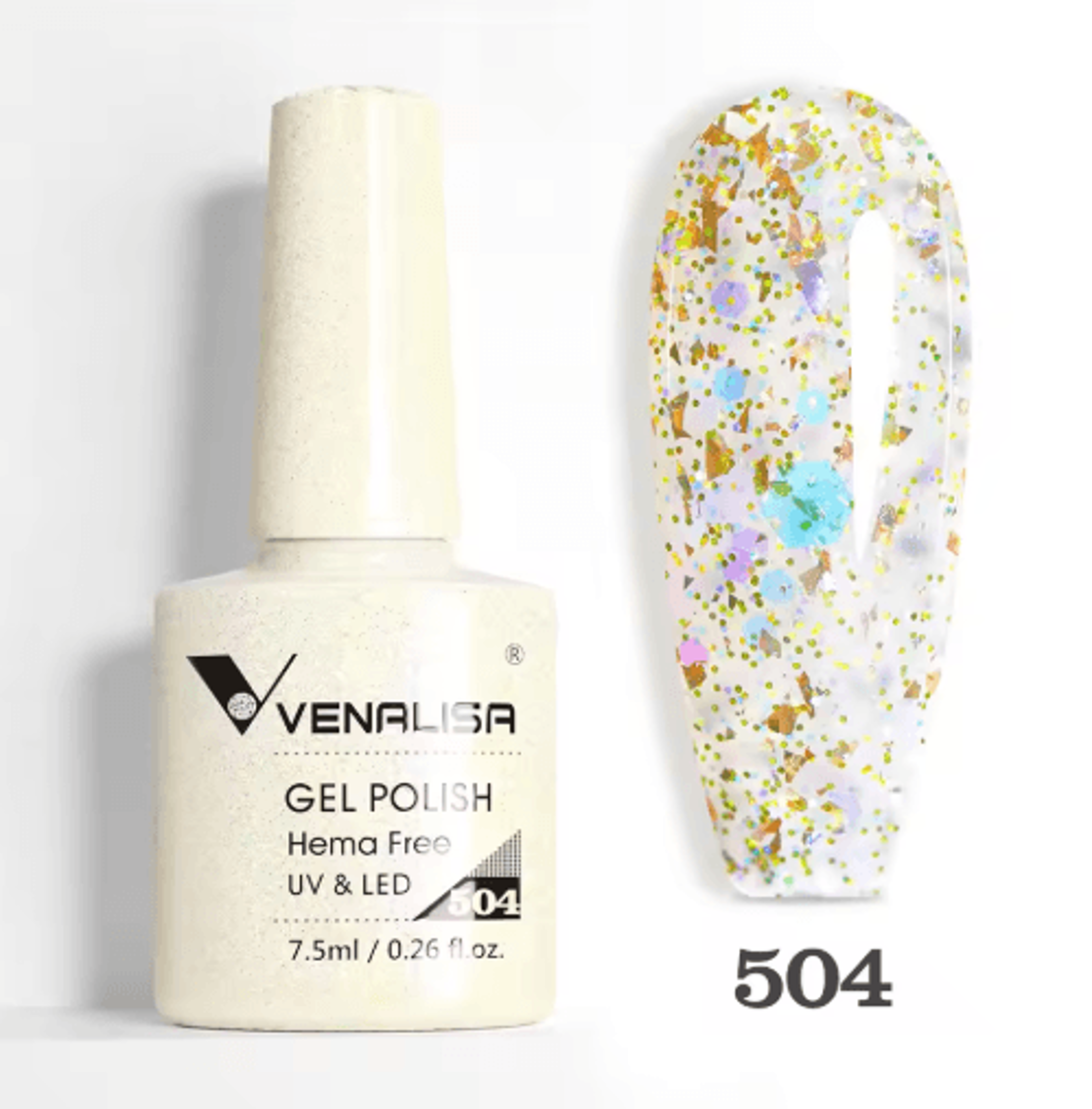 Venalisa HEMA And TPO Free Glitter Gel Nail Polish Jelly Pink Nude Collection 25