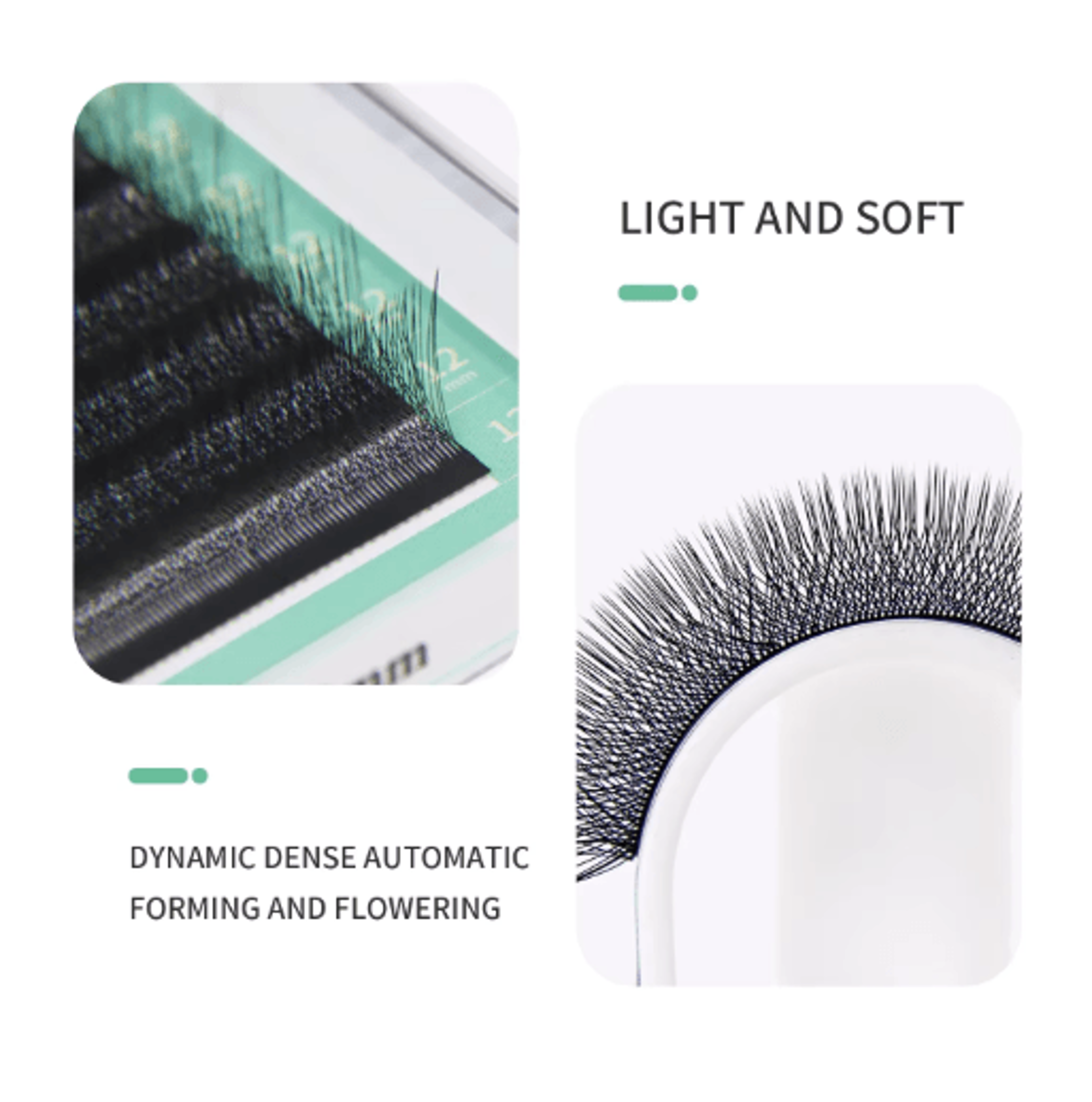 GLAMLASH 4D5D WShaped Premade Volume Lash Extensions  Soft Faux Mink 7